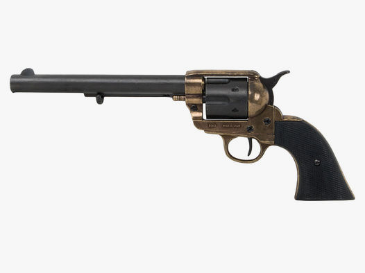 Deko Revolver Denix Colt Peacemaker 1873 7,5 Zoll Kaliber .45 messing schwarz Kunstharzgriff