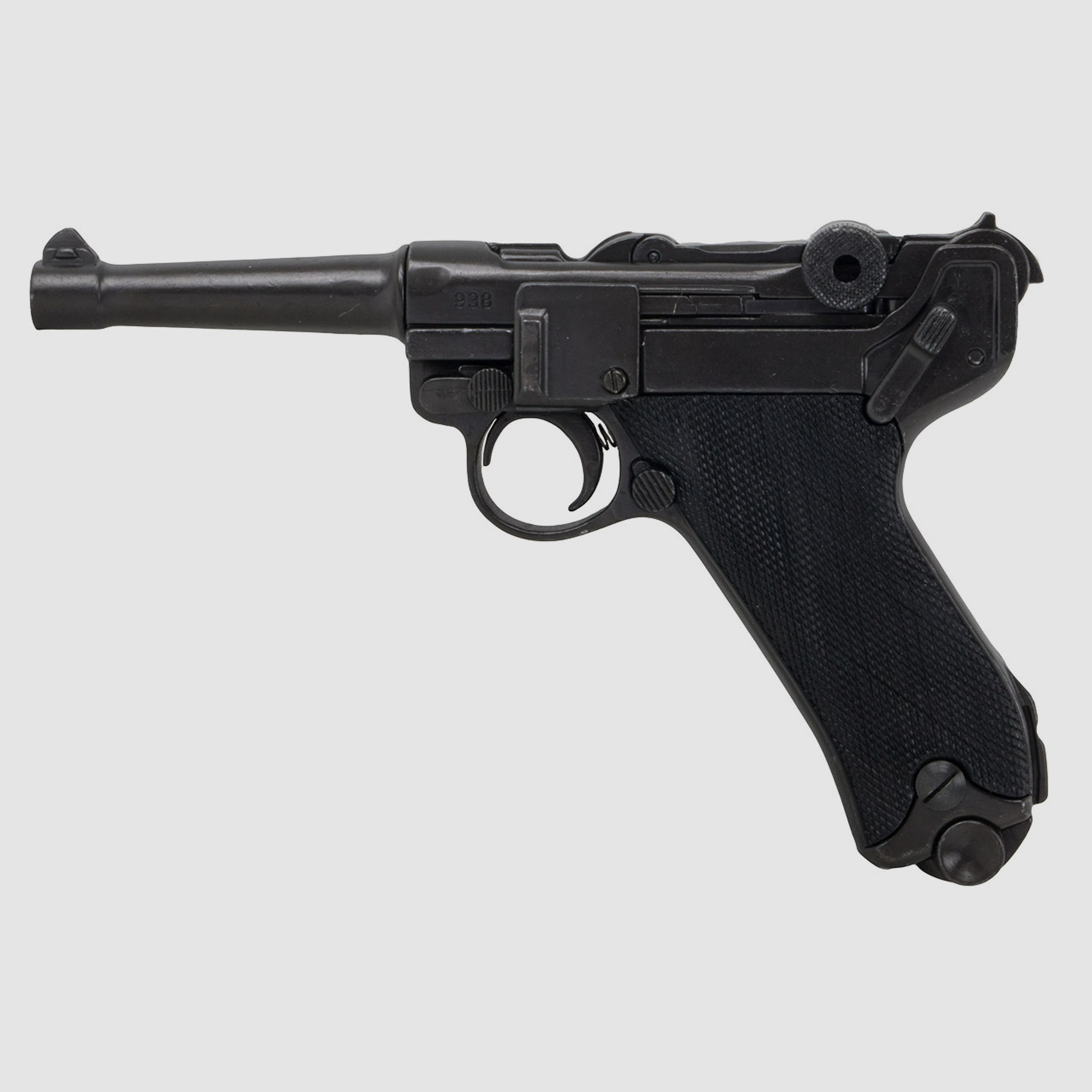 Deko Pistole Denix Parabellum Luger P08 schwarz Kunststoffgriffschalen