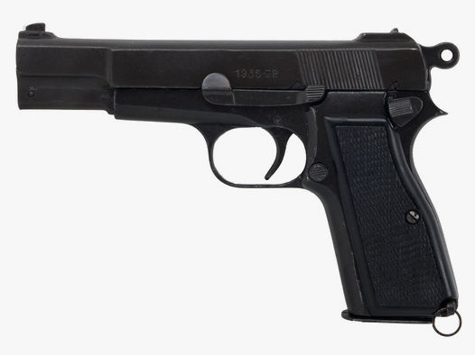 Denix Deko Pistole Browning HP oder GP35 Belgien 1935 LĂ¤nge 23 cm schwarz Kunststoffgriffe