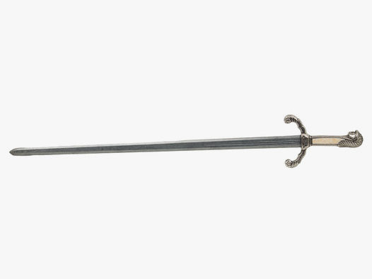 Deko Schwert Eisenschwert Peter der GroĂźe 18. Jahrhundert GesamtlĂ¤nge  87 cm silber inkluisve Scheide (P18)