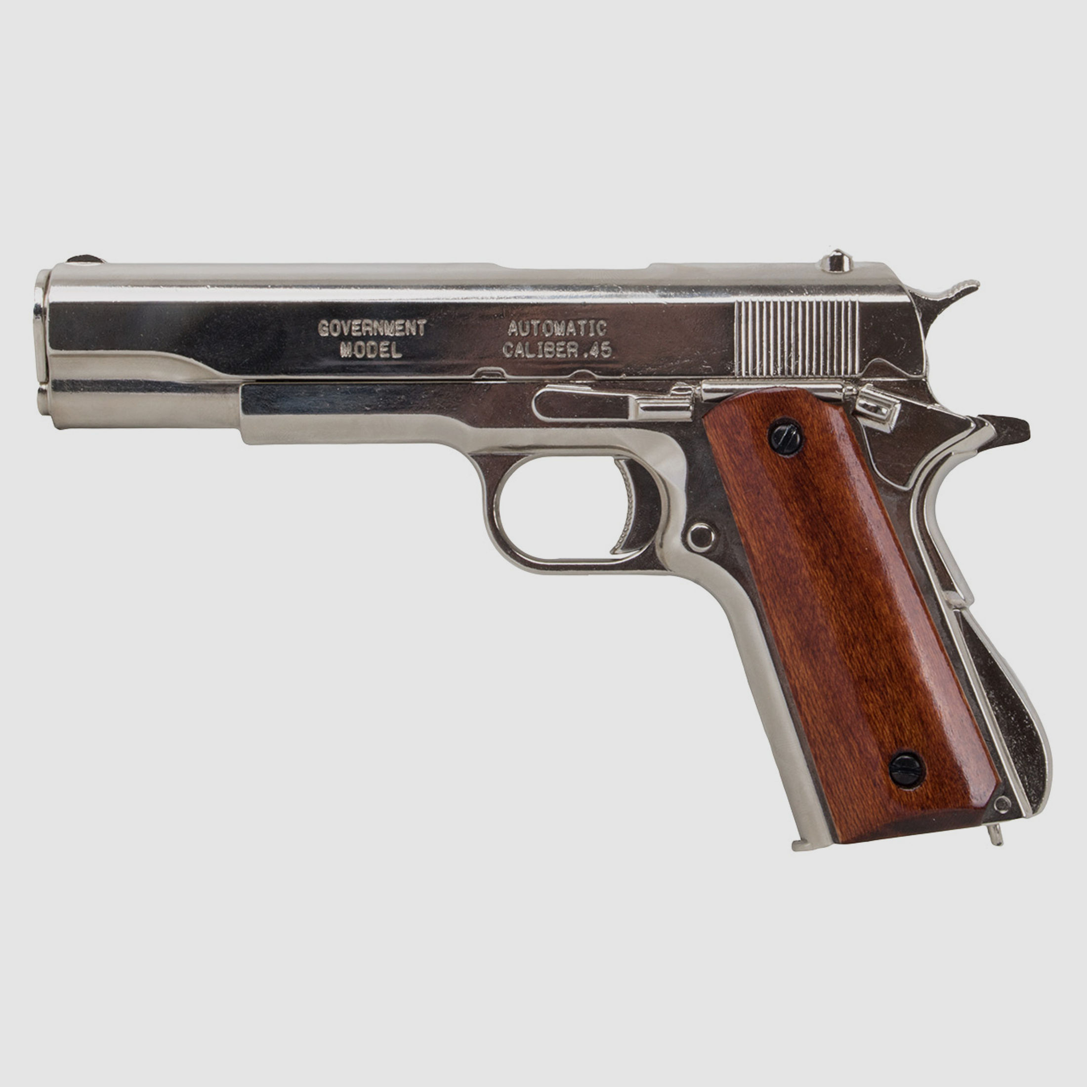 Denix Deko Automatik Pistole Colt Government M1911A1 Kaliber .45 LĂ¤nge 24 cm nickel