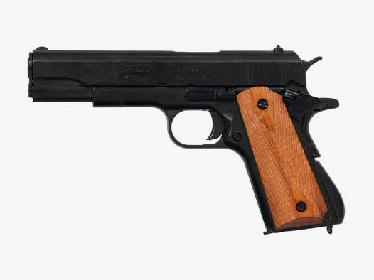 Denix Deko Pistole Colt Government M1911A1 Kaliber .45  Automatik zerlegbar LĂ¤nge 24 cm schwarz