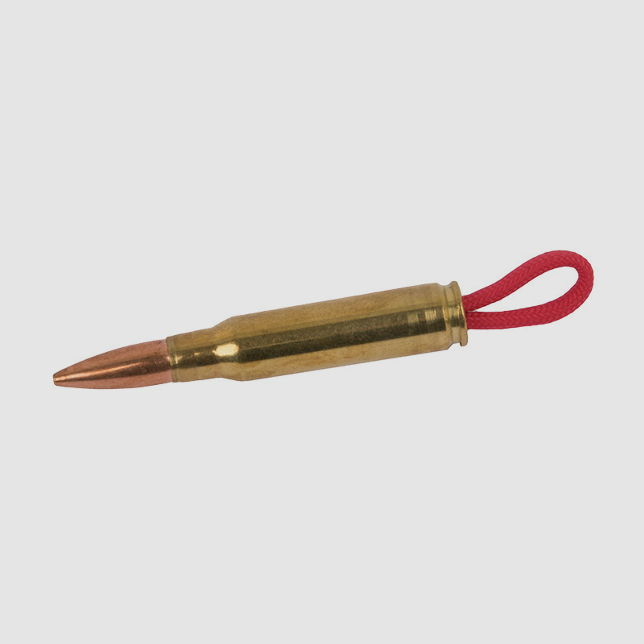 SchlĂĽsselanhĂ¤nger Parachute Cord mit Gewehrpatrone Kaliber 7,62 x 51 mm NATO .308 Winchester rot handgefertigt