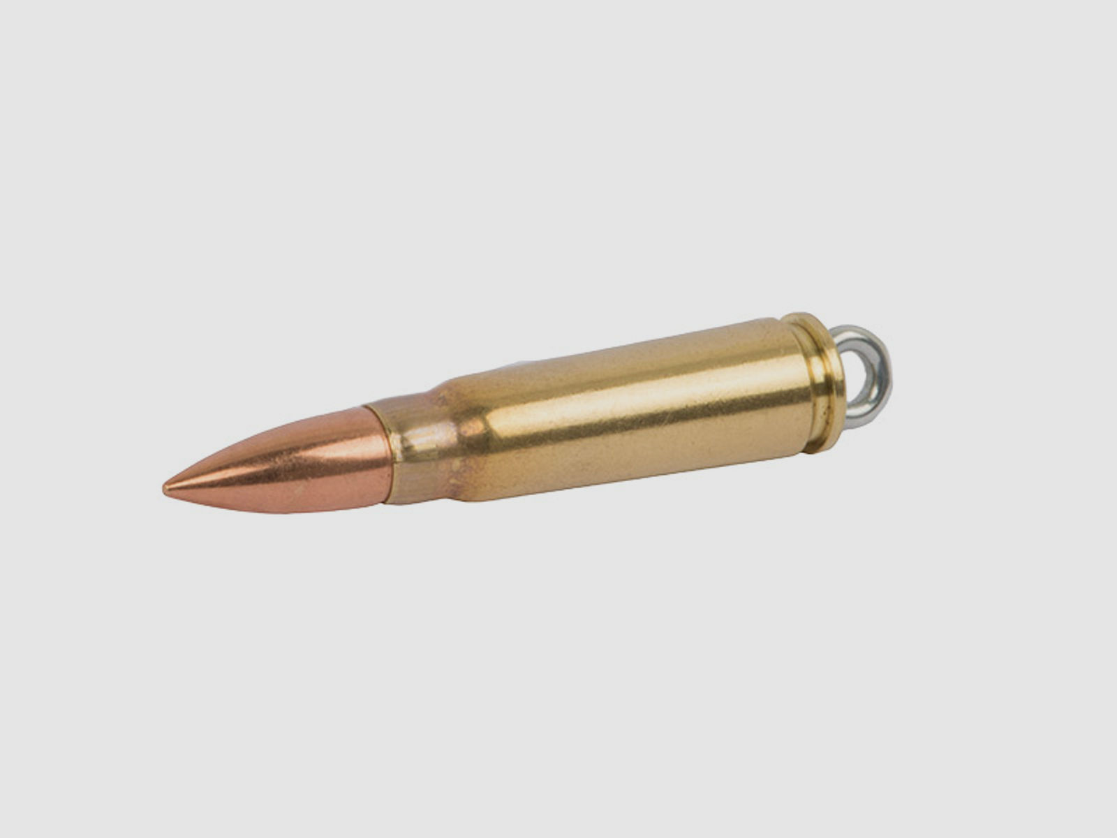 SchlĂĽsselanhĂ¤nger Kaliber 7,62 x 39 mm Kurzpatrone M 43 MessinghĂĽlse handgefertigt