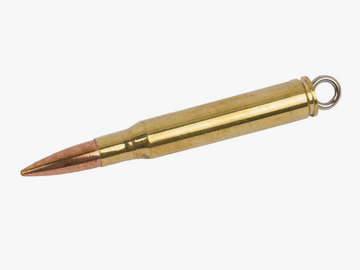 SchlĂĽsselanhĂ¤nger Kaliber 7,62 x 63 mm .30-06 Springfield Patrone handgefertigt