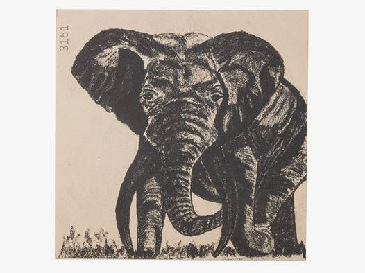 Zielscheibe Elefant 14 x 14 cm 1000 StĂĽck