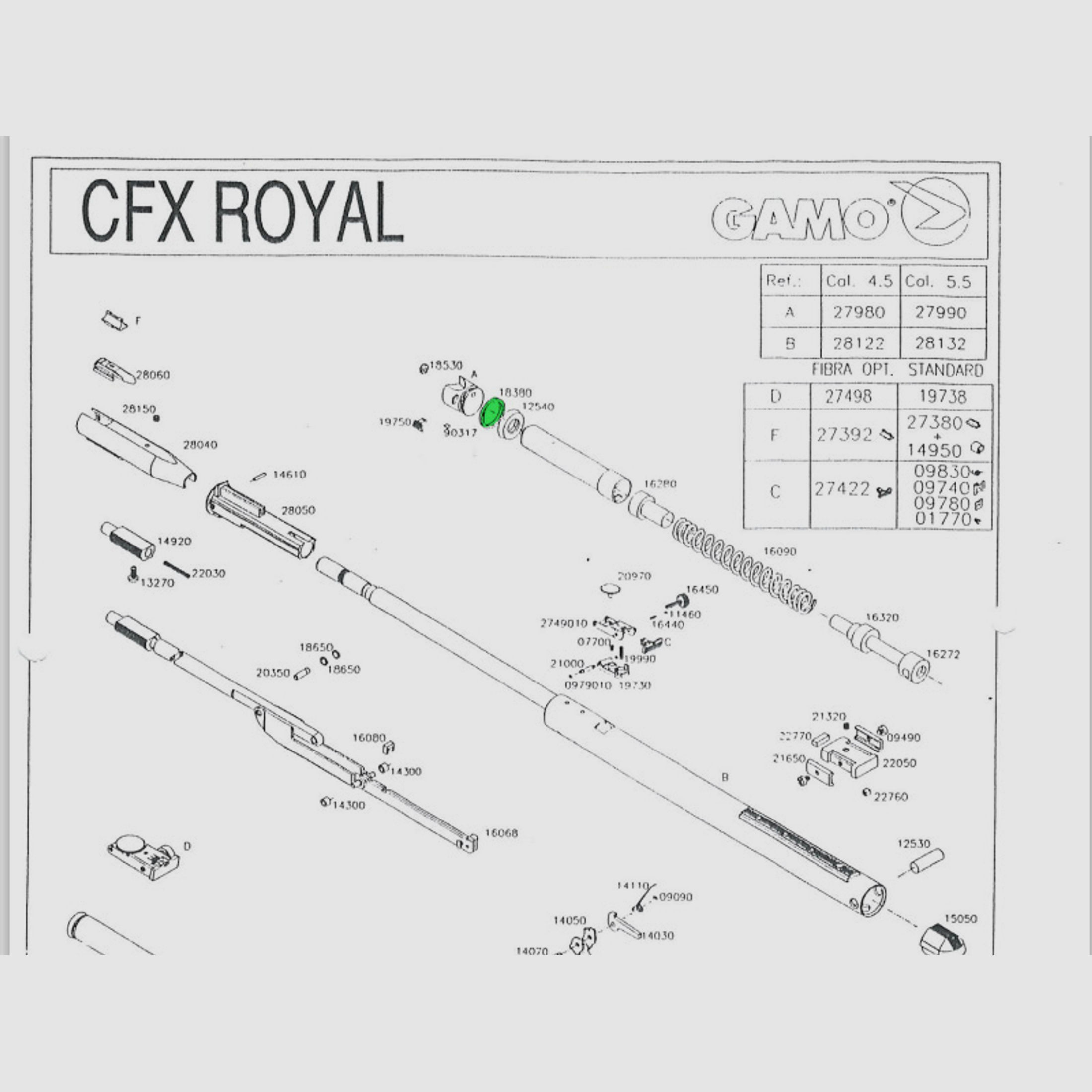 O-Ring gross fĂĽr Verschluss fĂĽr Luftgewehre Gamo CFX CFR Whisper IGT CFR CFX Royal, Ersatzteil