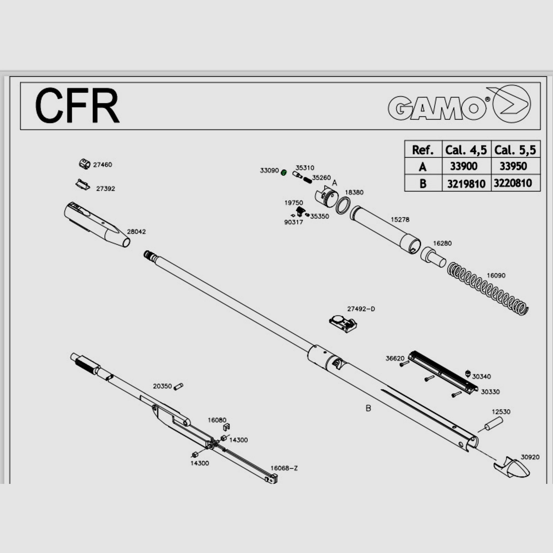 O-Ring klein fĂĽr Verschluss (Laufdichtung) fĂĽr Luftgewehr Gamo CFR CFX Whisper IGT CFX, Ersatzteil