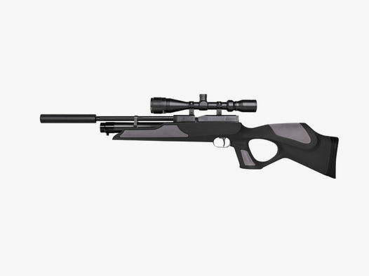 Pressluftgewehr Weihrauch HW 100 TK Special Edition Black Carbine schwarzer Synthetik-Lochschaft SchalldĂ¤mpfer Kaliber 4,5 mm (P18)