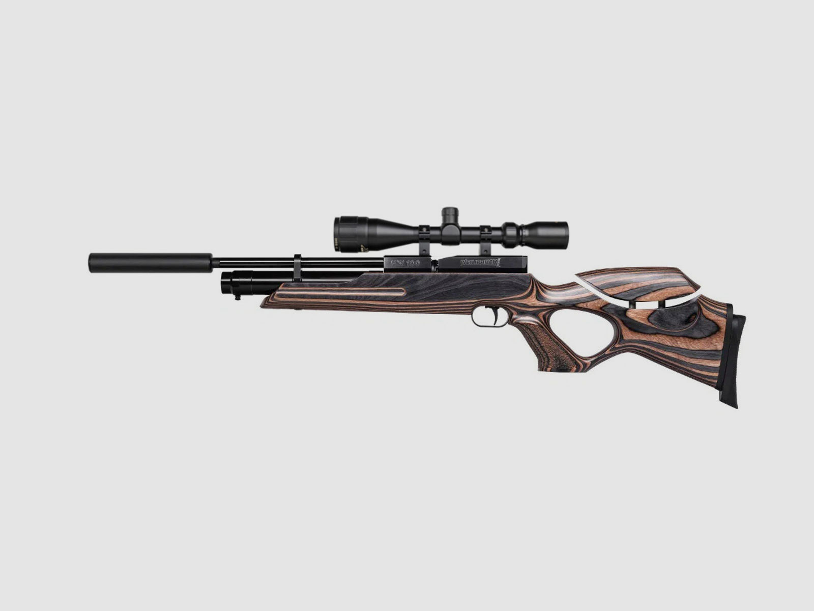 Pressluftgewehr Weihrauch HW 100 TK Special Edition Schichtholz Carbine verstellbarer Schichtholzlochschaft SchalldĂ¤mpfer Kaliber 5,5 mm (P18)