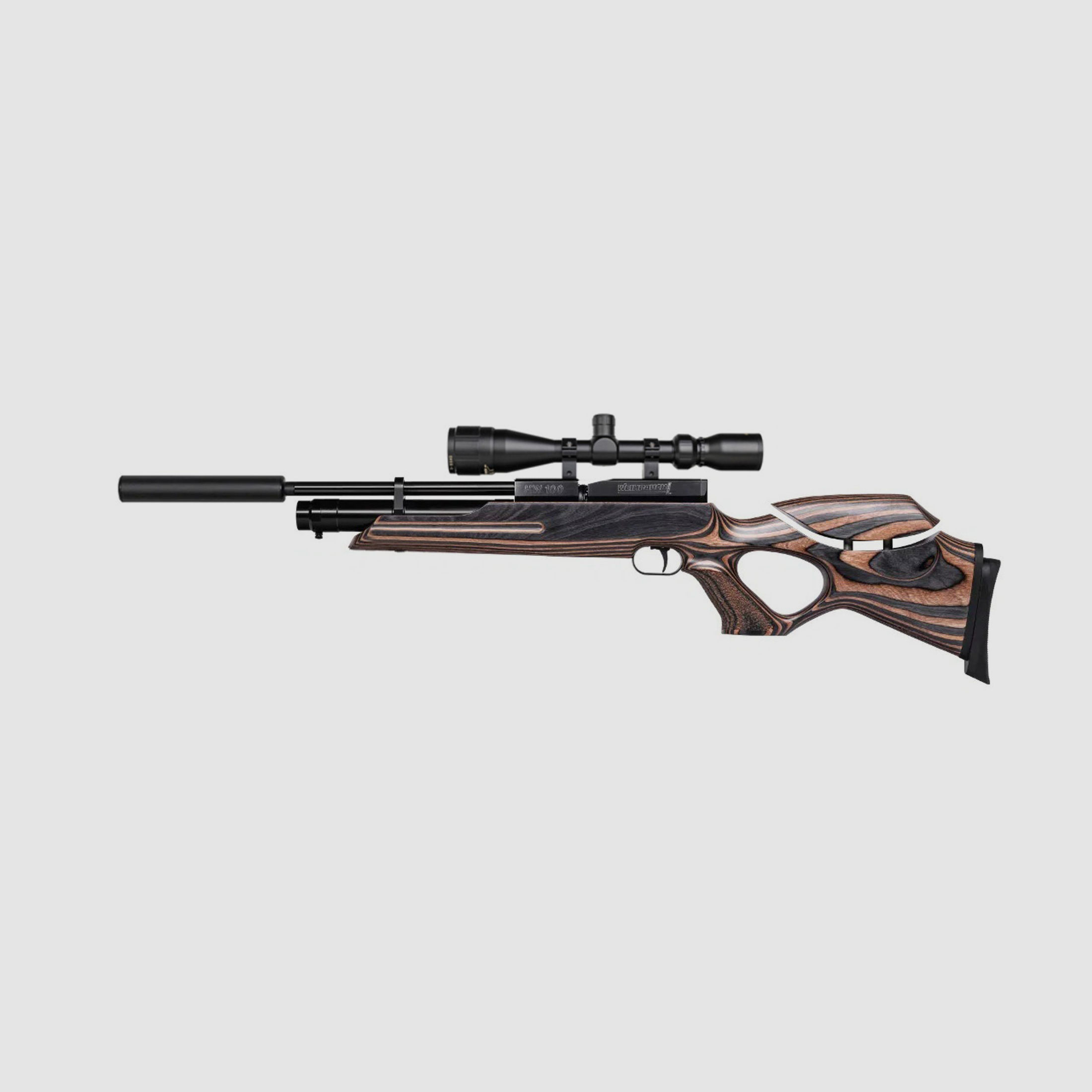 Pressluftgewehr Weihrauch HW 100 TK Special Edition Schichtholz Carbine verstellbarer Schichtholzlochschaft SchalldĂ¤mpfer Kaliber 4,5 mm (P18)