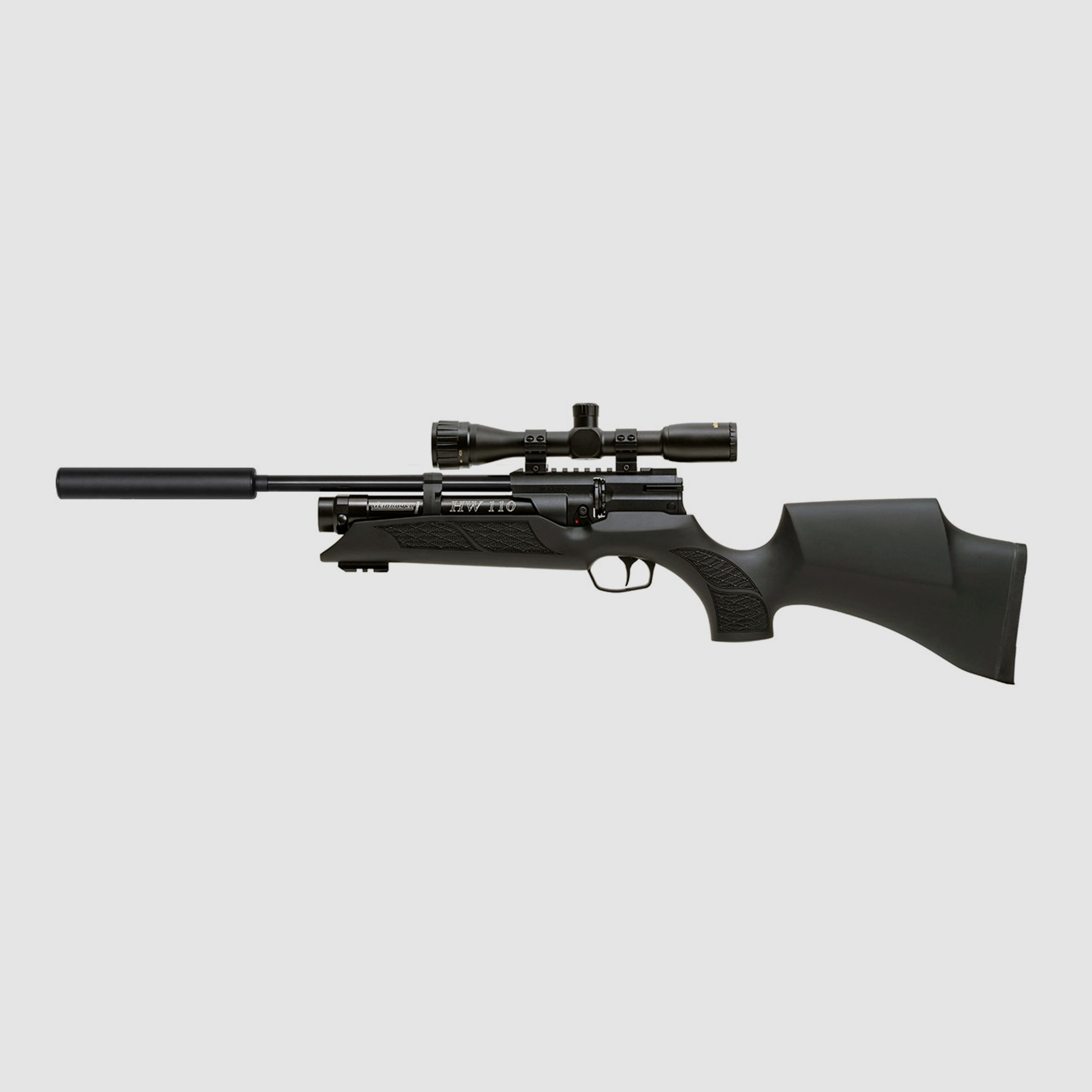 Pressluftgewehr Weihrauch HW 110 ST-K Carbine, Linksspanner, SchalldĂ¤mpfer, Kaliber 5,5 mm (P18)