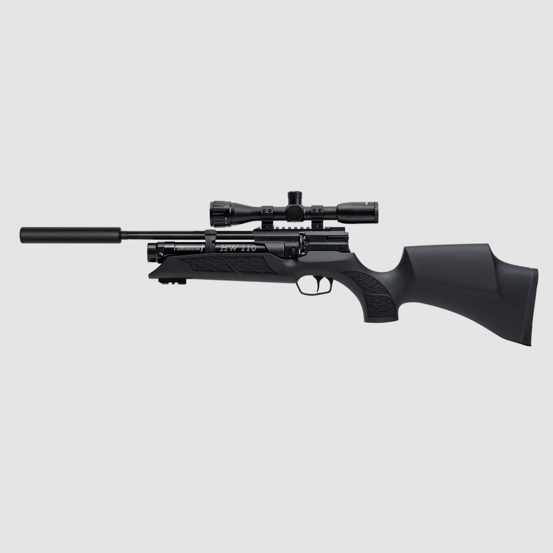 Pressluftgewehr Weihrauch HW 110 ST-K Carbine, Rechtsspanner, SchalldĂ¤mpfer, Kaliber 4,5 mm (P18)