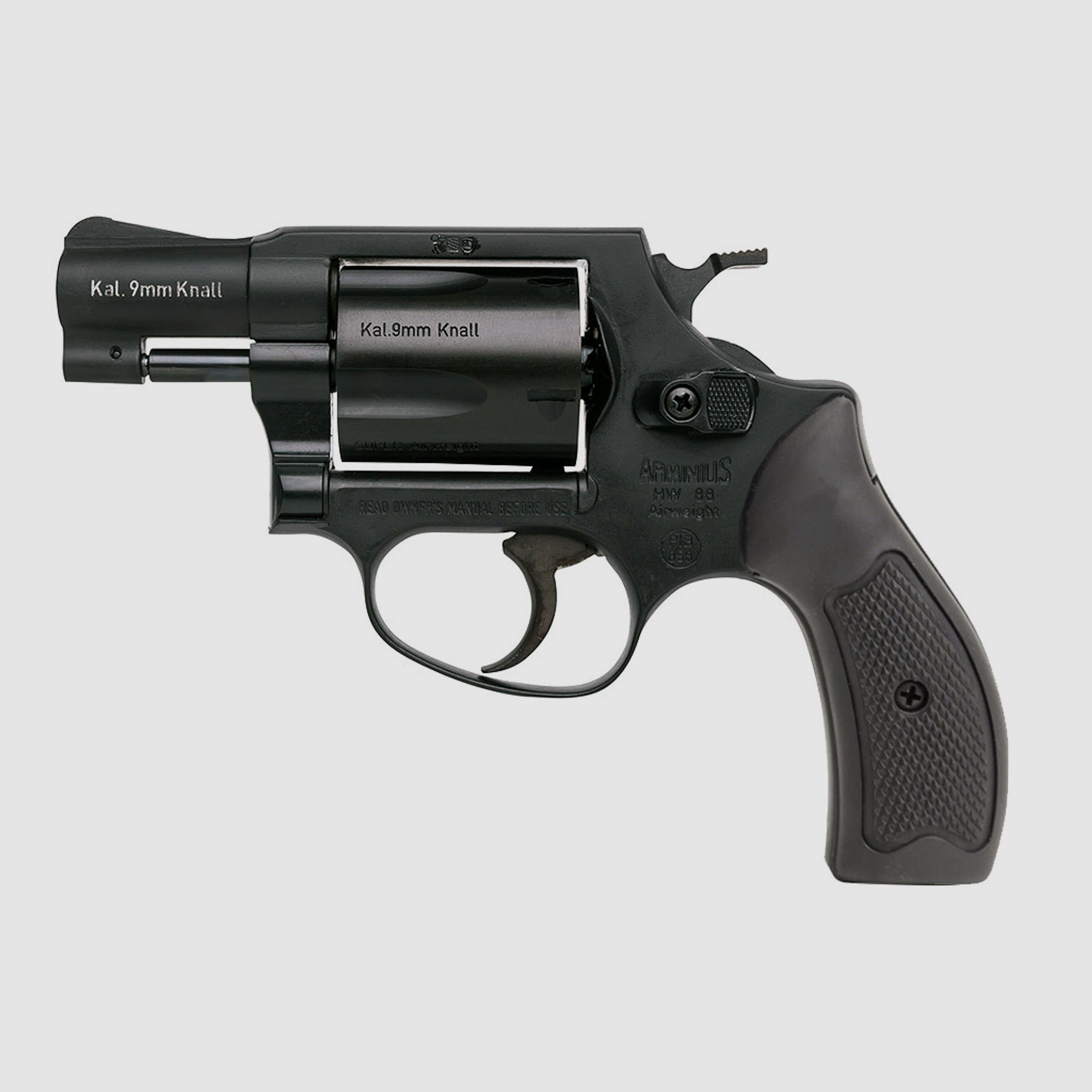 Schreckschuss Revolver Weihrauch Arminius HW 88 Super Airweight schwarz Kunststoffgriffschalen Kaliber 9 mm R.K. (P18)