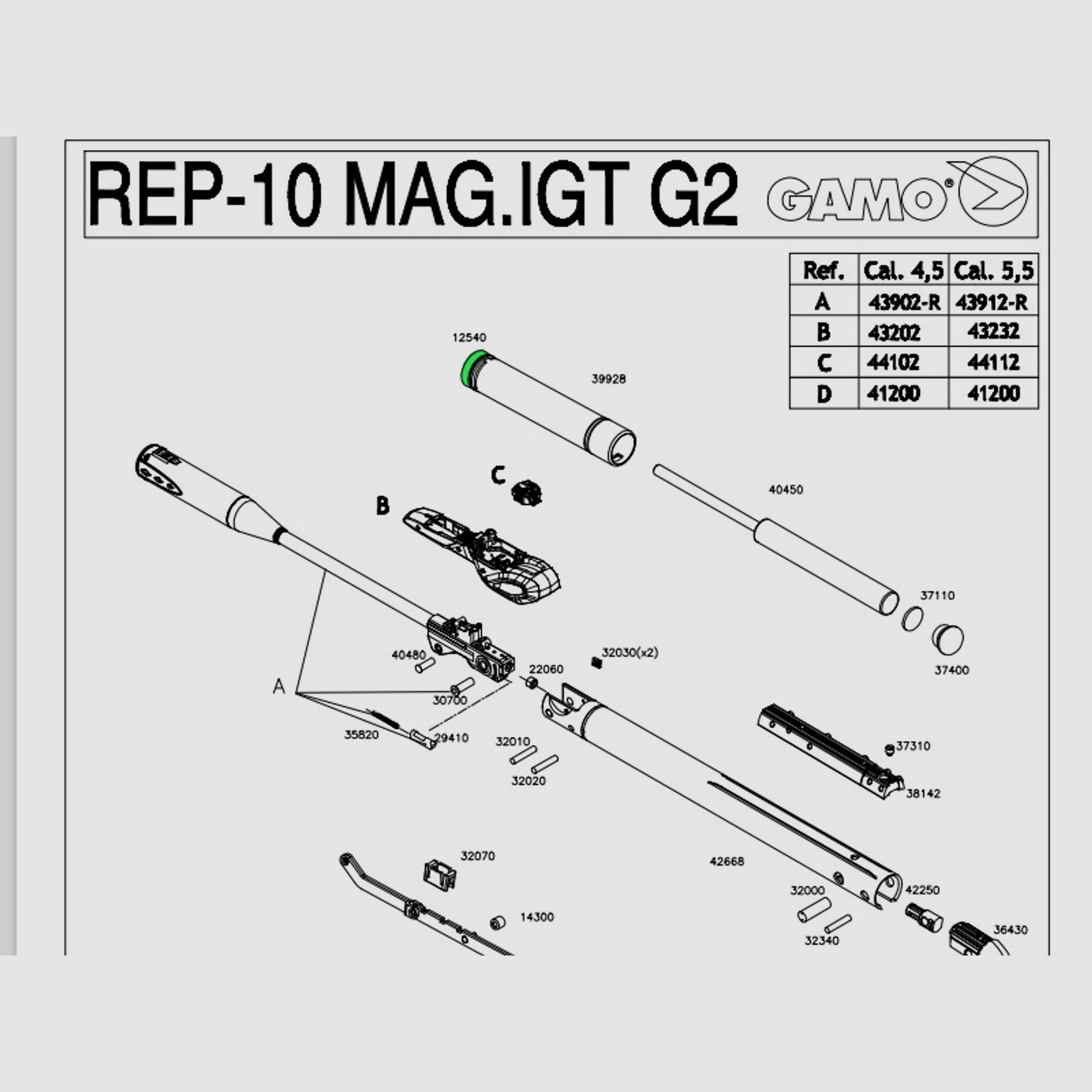 Kolbendichtung fĂĽr Luftgewehr Gamo Replay 10 Maxxim und IGT 2. Generation, Ersatzteil