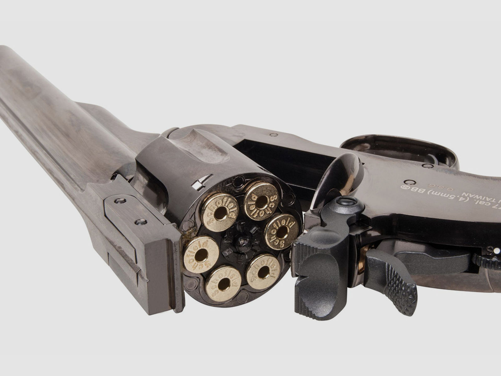 CO2 Revolver ASG Schofield 6 Zoll Steel Gray stahlgrau Kaliber 4,5 mm BB (P18)