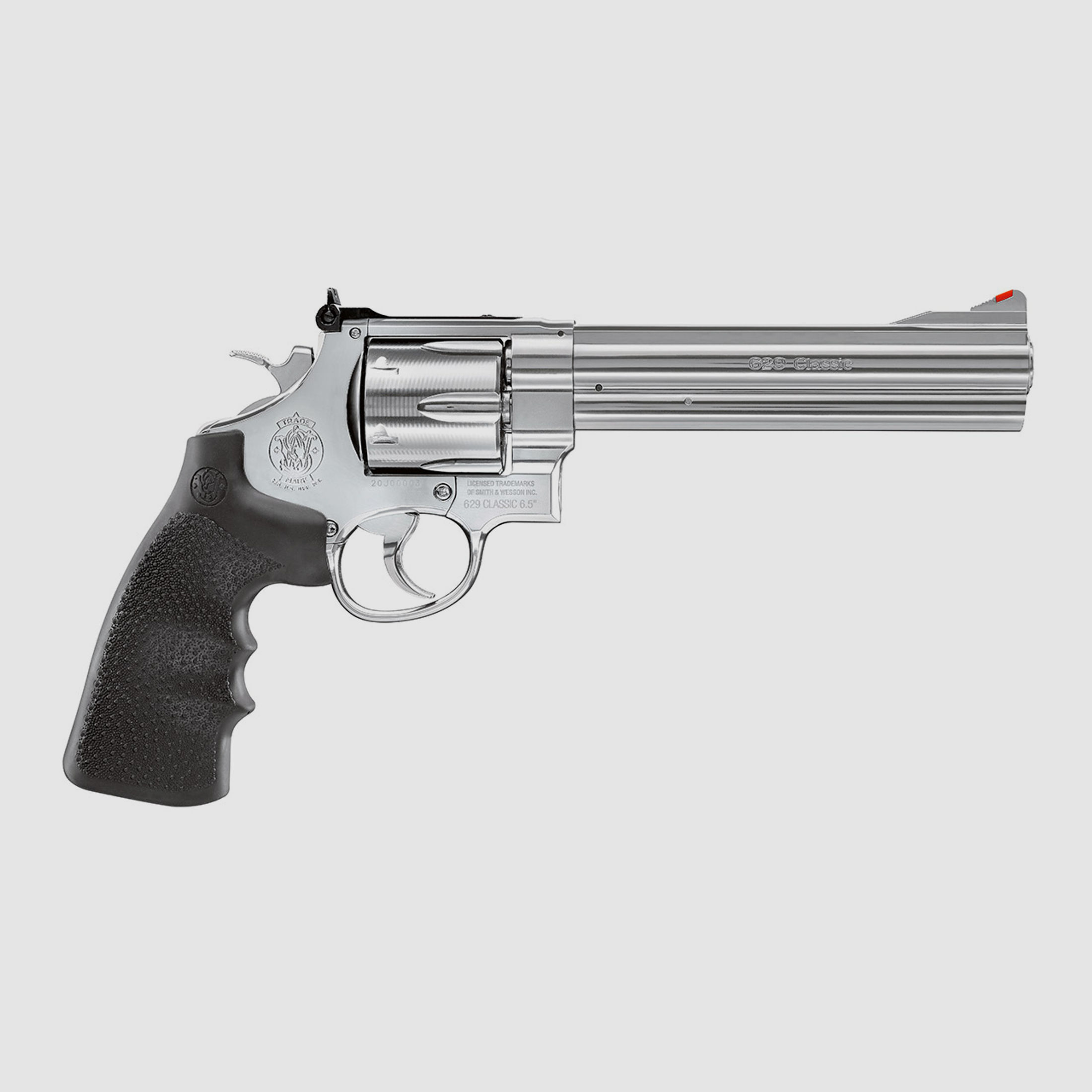 CO2 Softair Revolver Smith & Wesson 629 Classic 6.5 Zoll, Steel-Finish, schwarze Griffschalen, Kaliber 6 mm BB (P18)