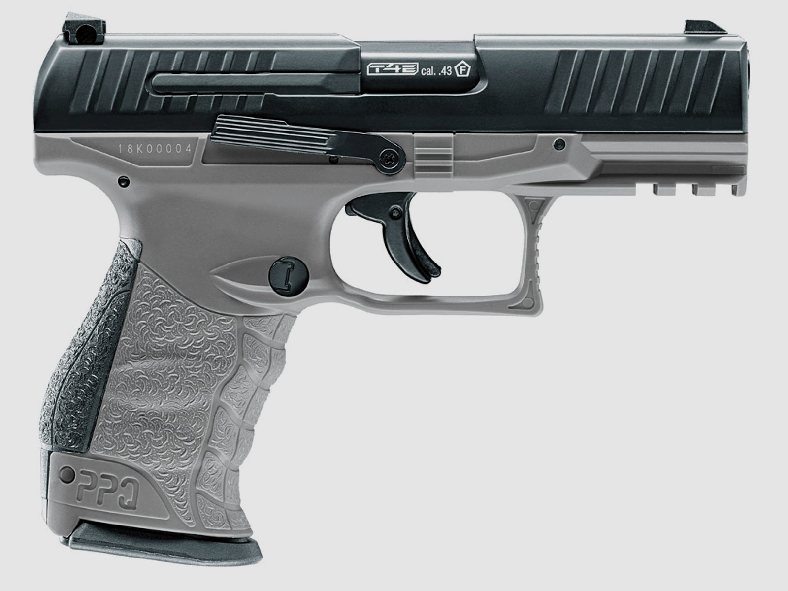 CO2 Pistole RAM Markierer Walther PPQ M2 T4E tungsten gray fĂĽr Gummi-, Pfeffer- und Farbkugeln Kaliber .43 (P18)