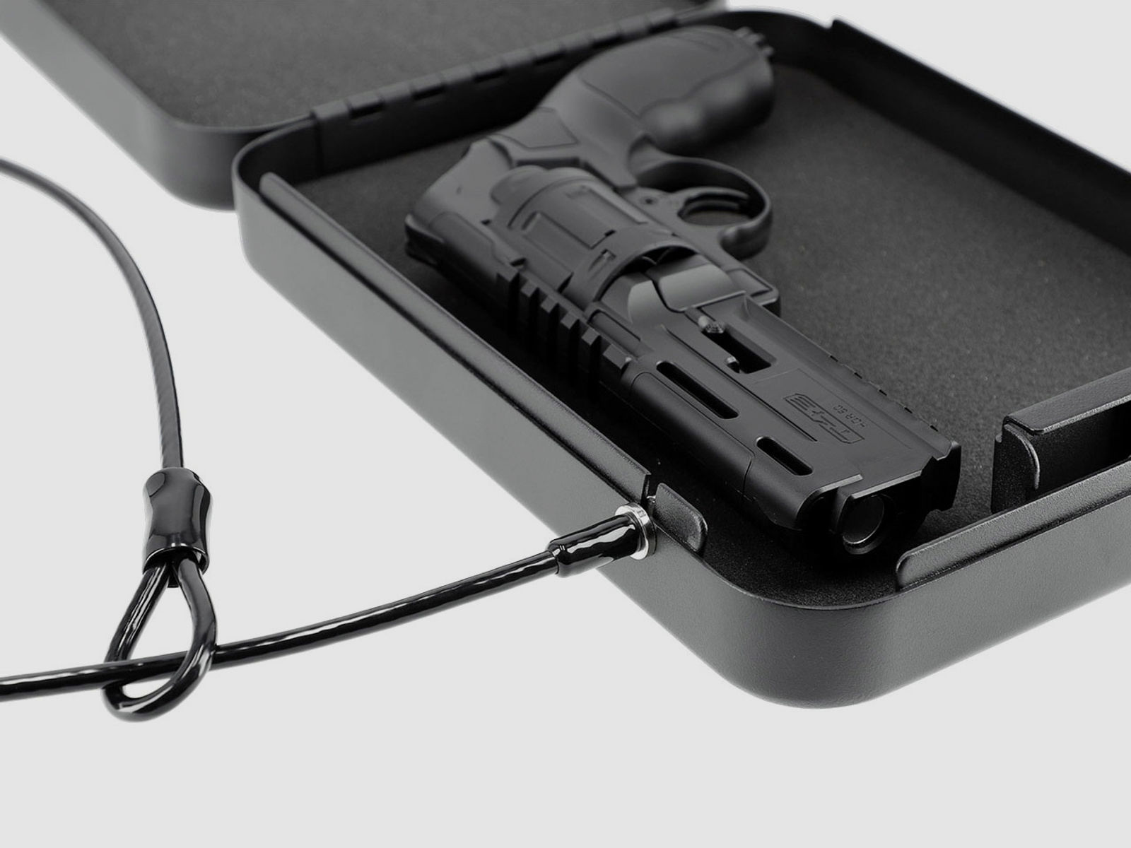 Waffentresor Umarex Handgun Safe L mit Stahlseil und Zahlenschloss 22 x 30 x 6,8 cm