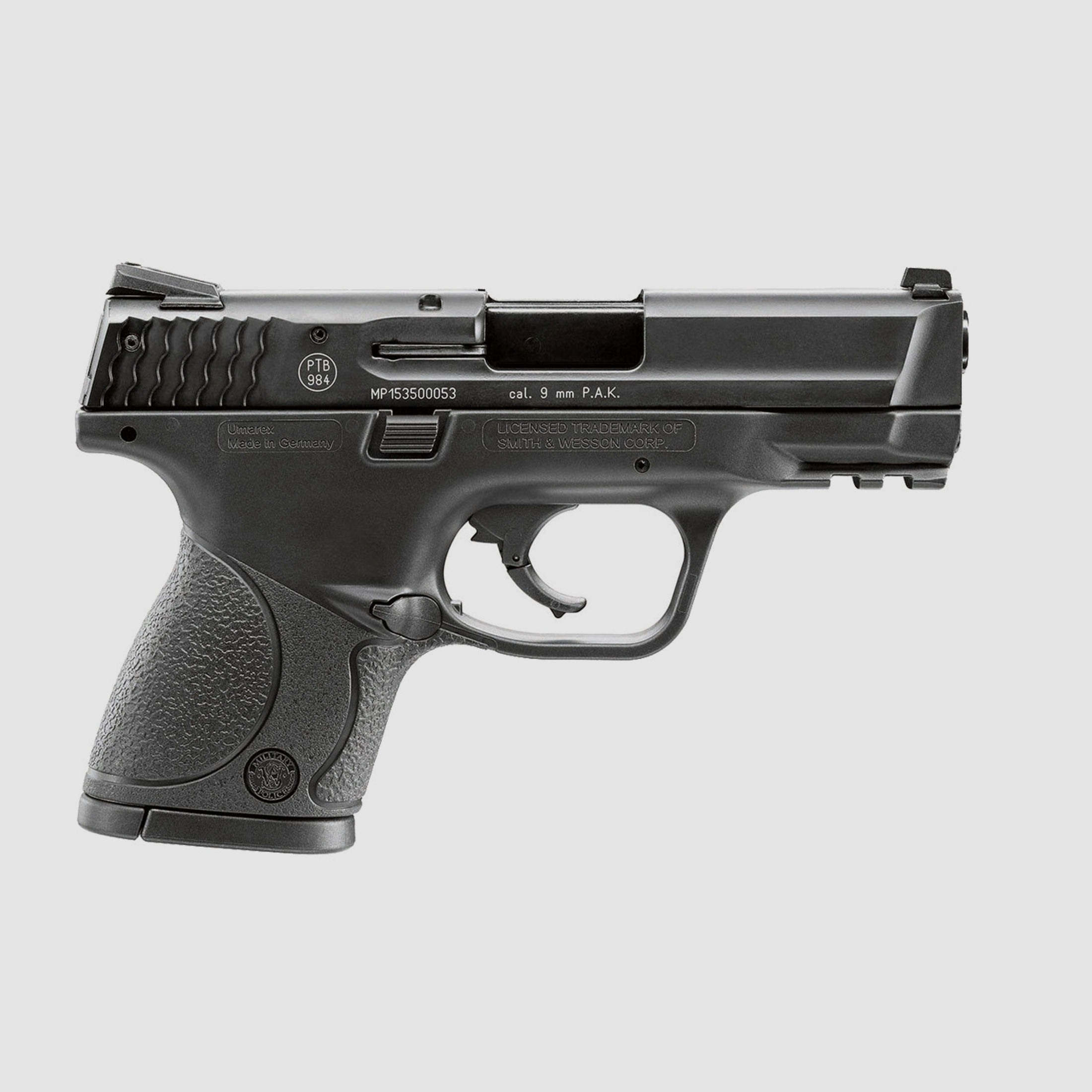 Schreckschuss Pistole Smith & Wesson M&P 9c schwarz 2 Magazine Kaliber 9 mm P.A.K. (P18)