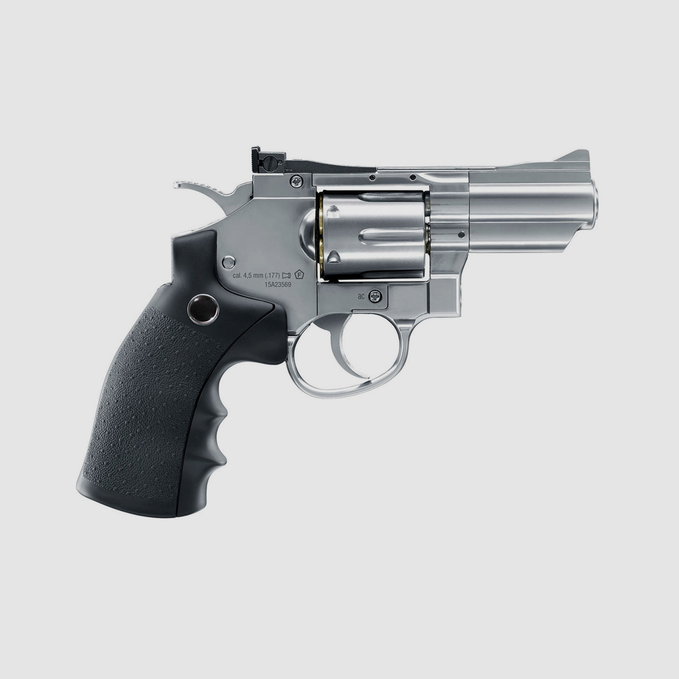 CO2 Revolver Umarex Legends S25 2,5 Zoll Lauf Vollmetall Nickel Finish Kaliber 4,5 mm Diabolo (P18)