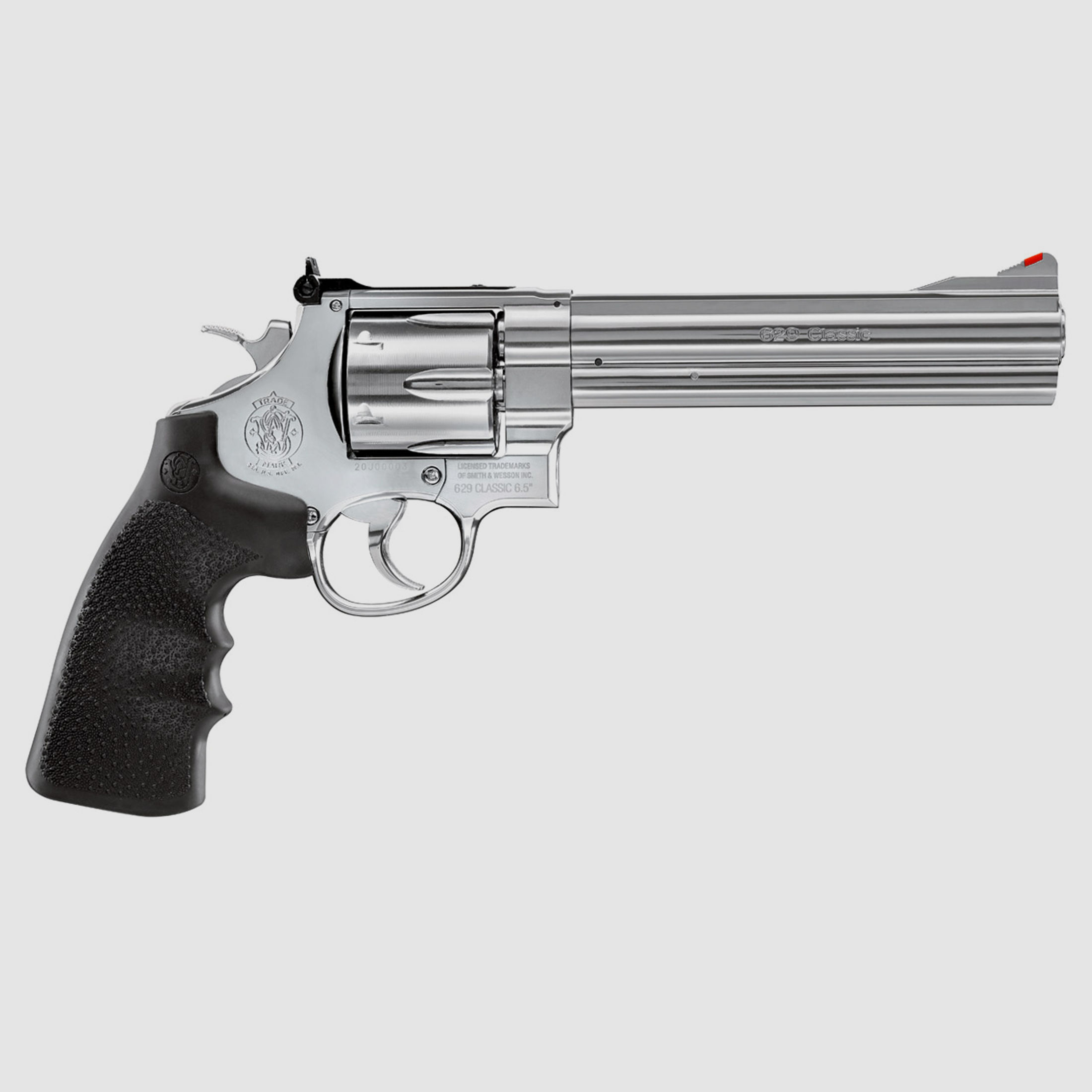 CO2 Revolver Smith & Wesson 629 Classic 6.5 Zoll Steel Finish schwarze Griffschalen Kaliber 4,5 mm BB (P18)