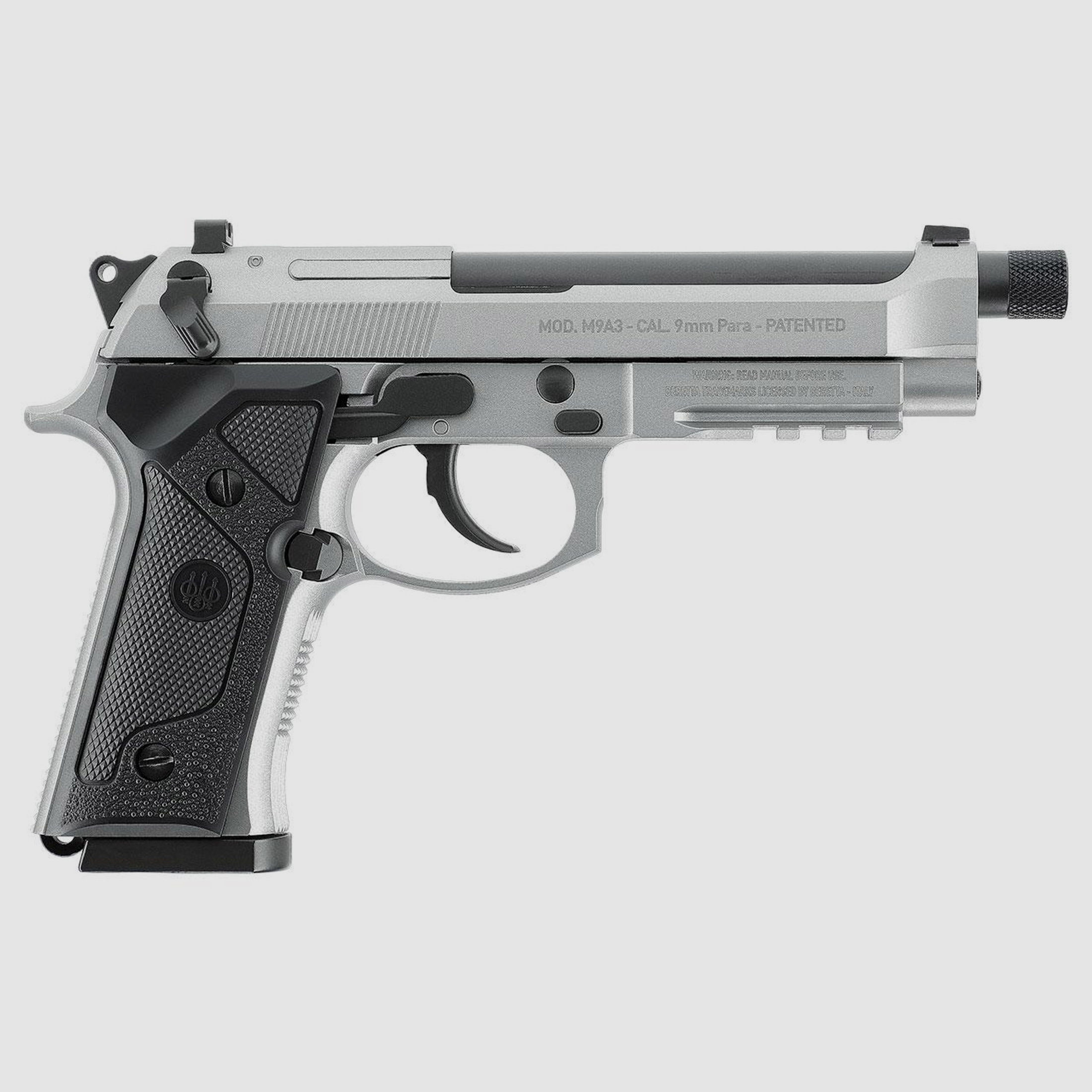 CO2 Pistole Beretta  M9A3 FM Inox Vollmetall Blowback Kaliber 4,5 mm BB (P18)