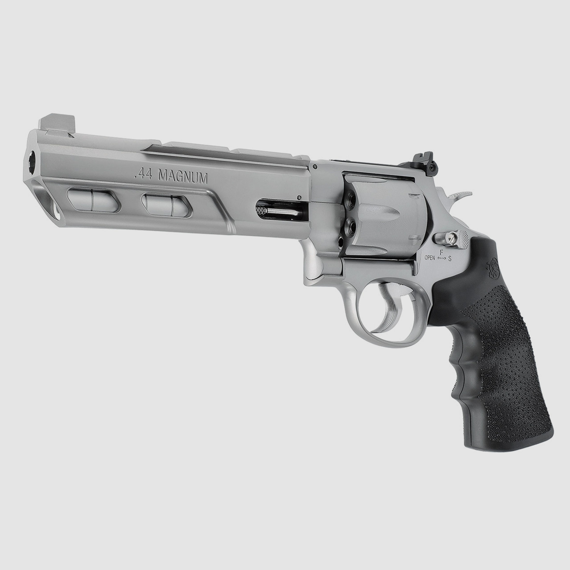 CO2 Revolver Smith & Wesson 629 Competitor 6 Zoll Vollmetall Steel Finish Kaliber 4,5 mm BB (P18)