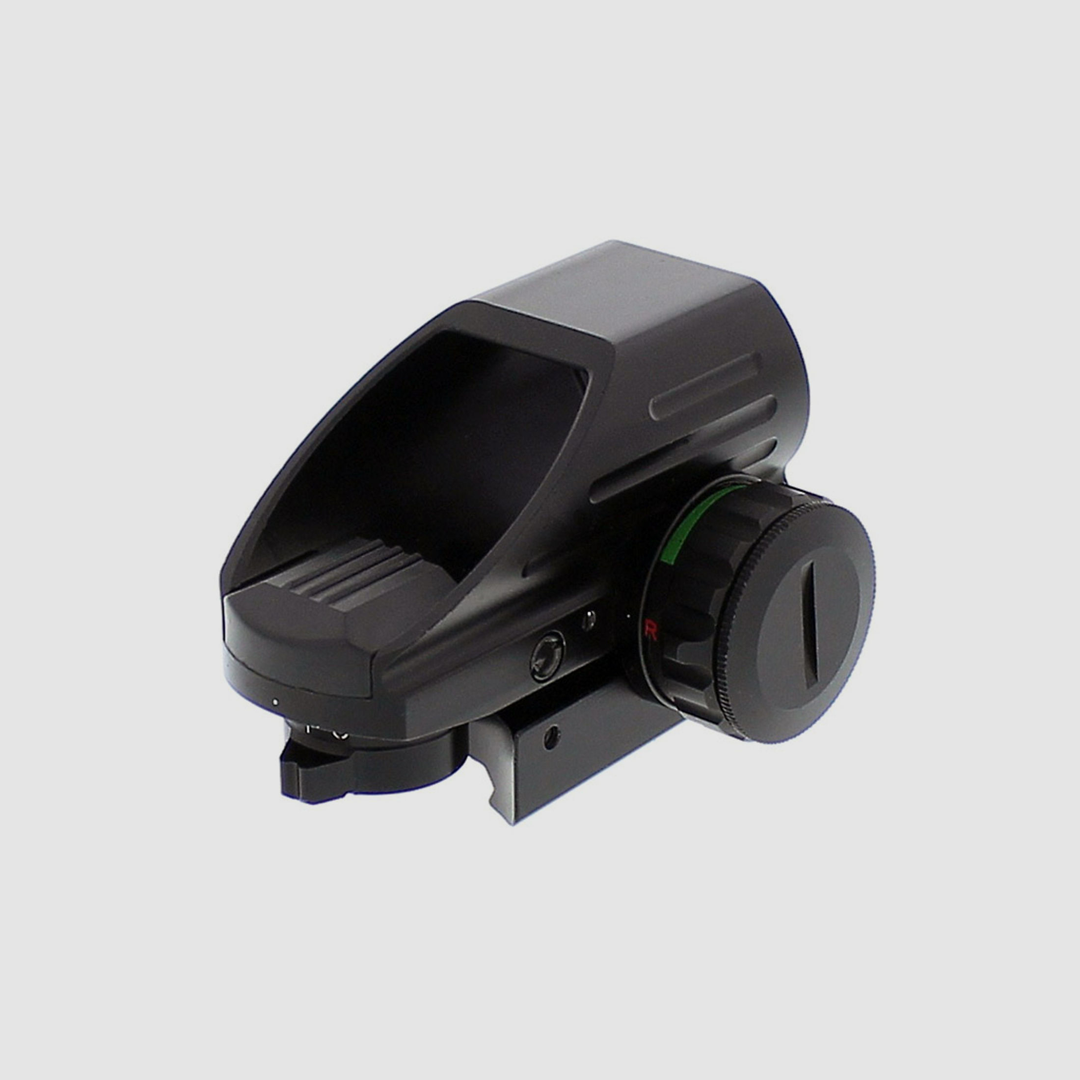Leuchtpunktvisier Ares Arms Red Green Dot, 4 wĂ¤hlbare Absehen, stufenlose Helligkeitsregulierung, fĂĽr 11 mm Prismenschiene