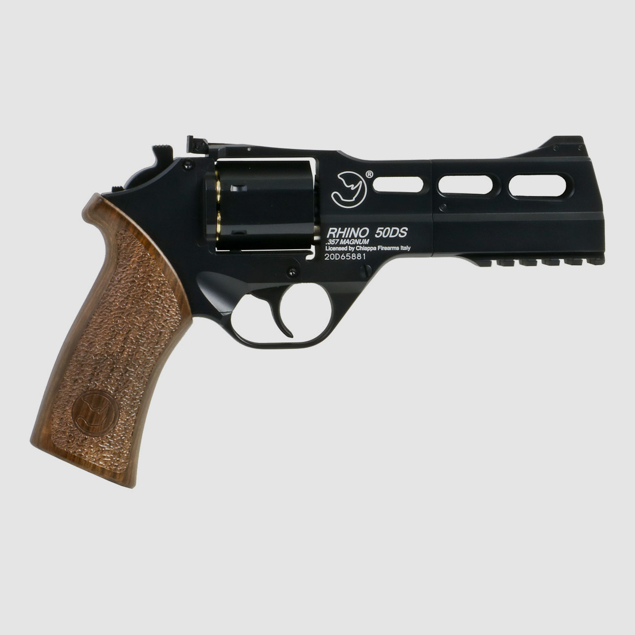 CO2  Softair Revolver Chiappa Rhino 50DS Black Vollmetall schwarz Kaliber 6 mm BB (P18)