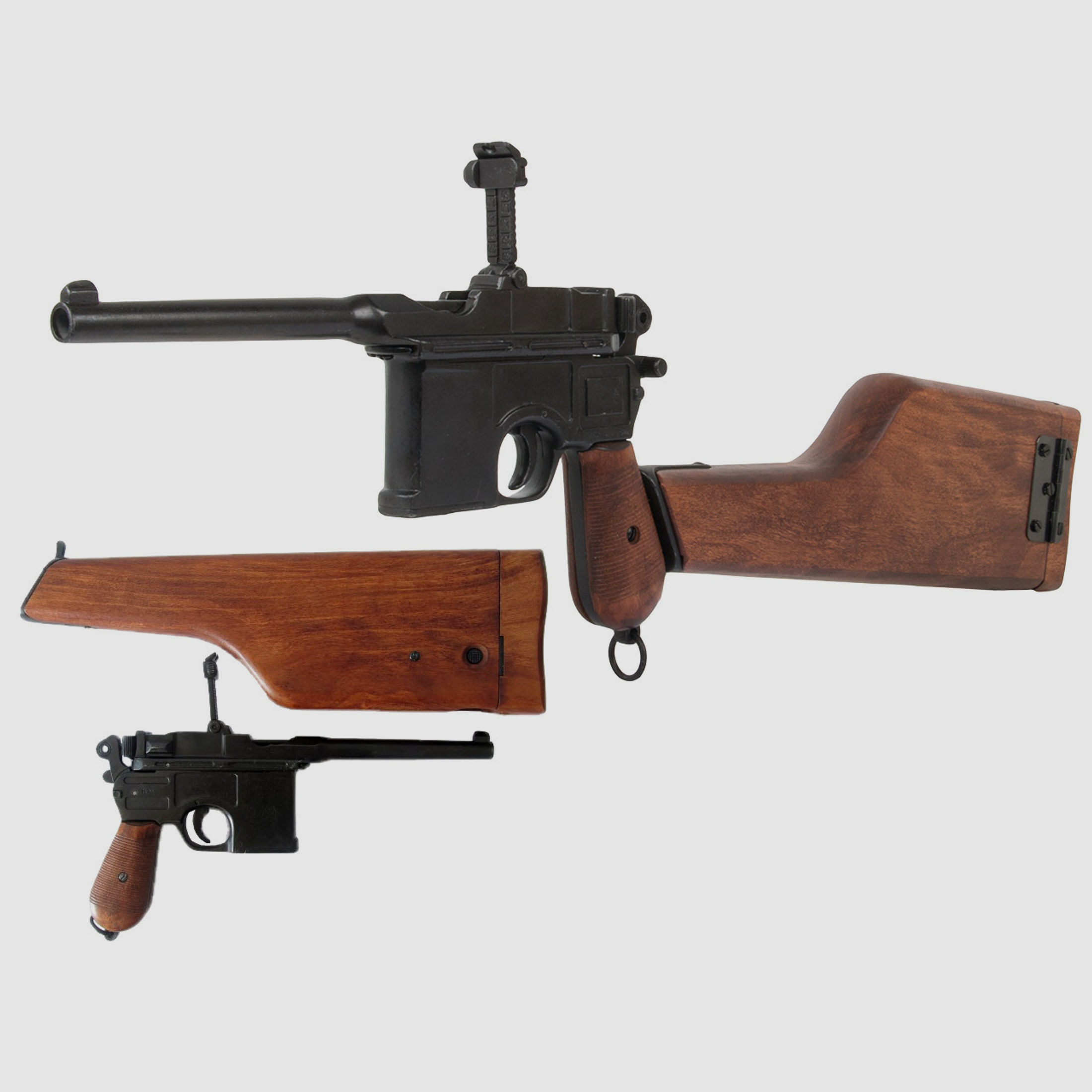 Deko Mauser C96 Automatikpistole mit Gewehranschlagschaft Deutschland 1896 LĂ¤nge 65 cm