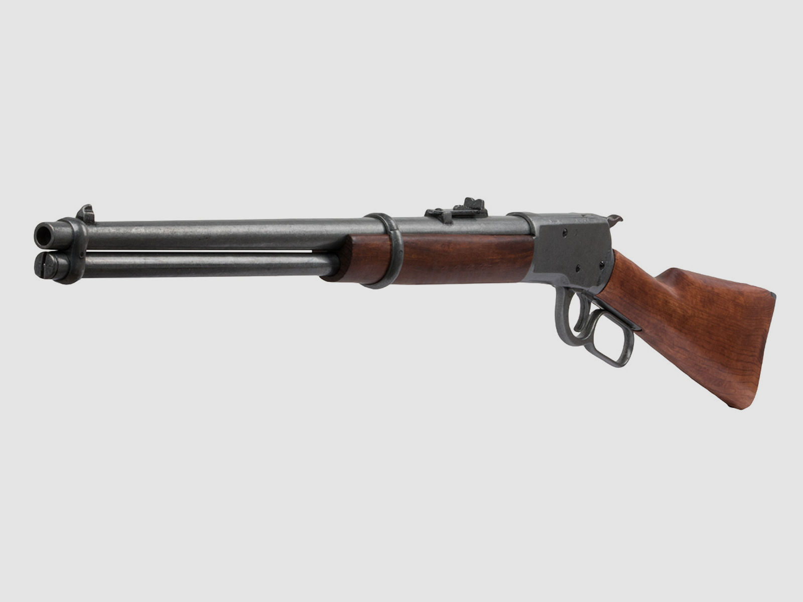 Deko Westerngewehr Winchester Carabiner Mod. 92 voll beweglich LĂ¤nge 94 cm grau