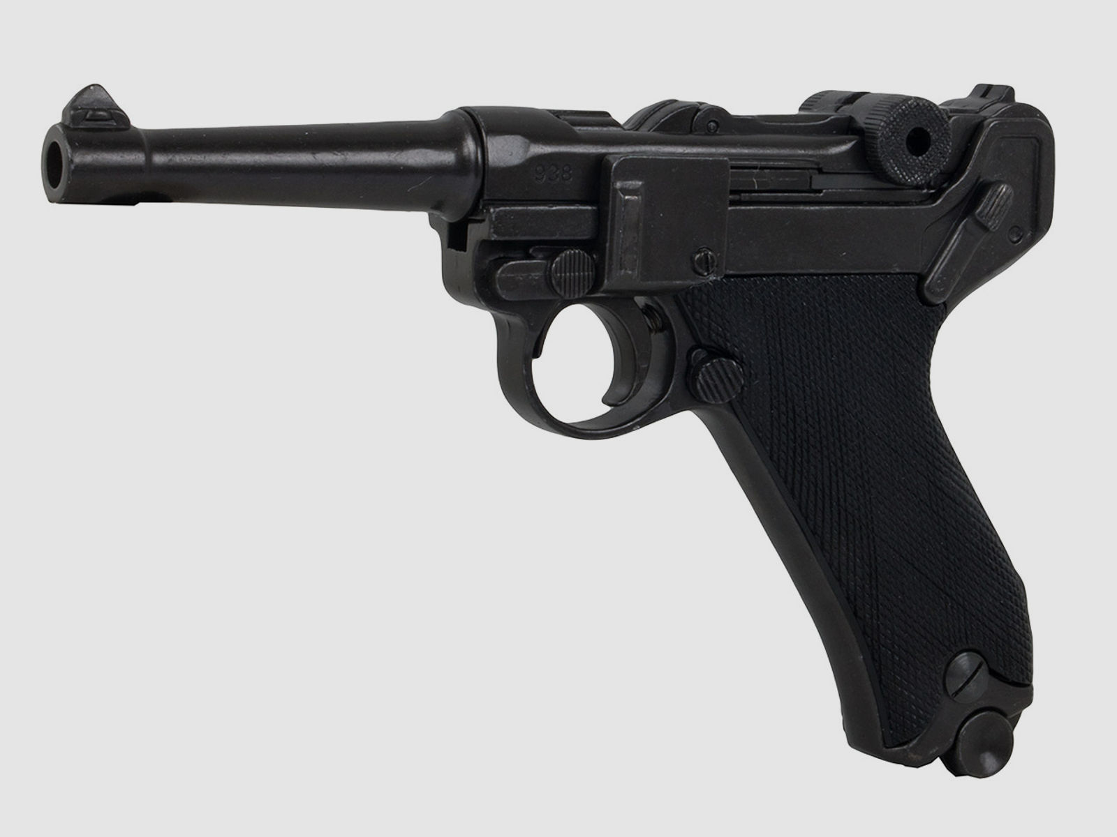 Deko Pistole Denix Parabellum Luger P08 schwarz Kunststoffgriffschalen