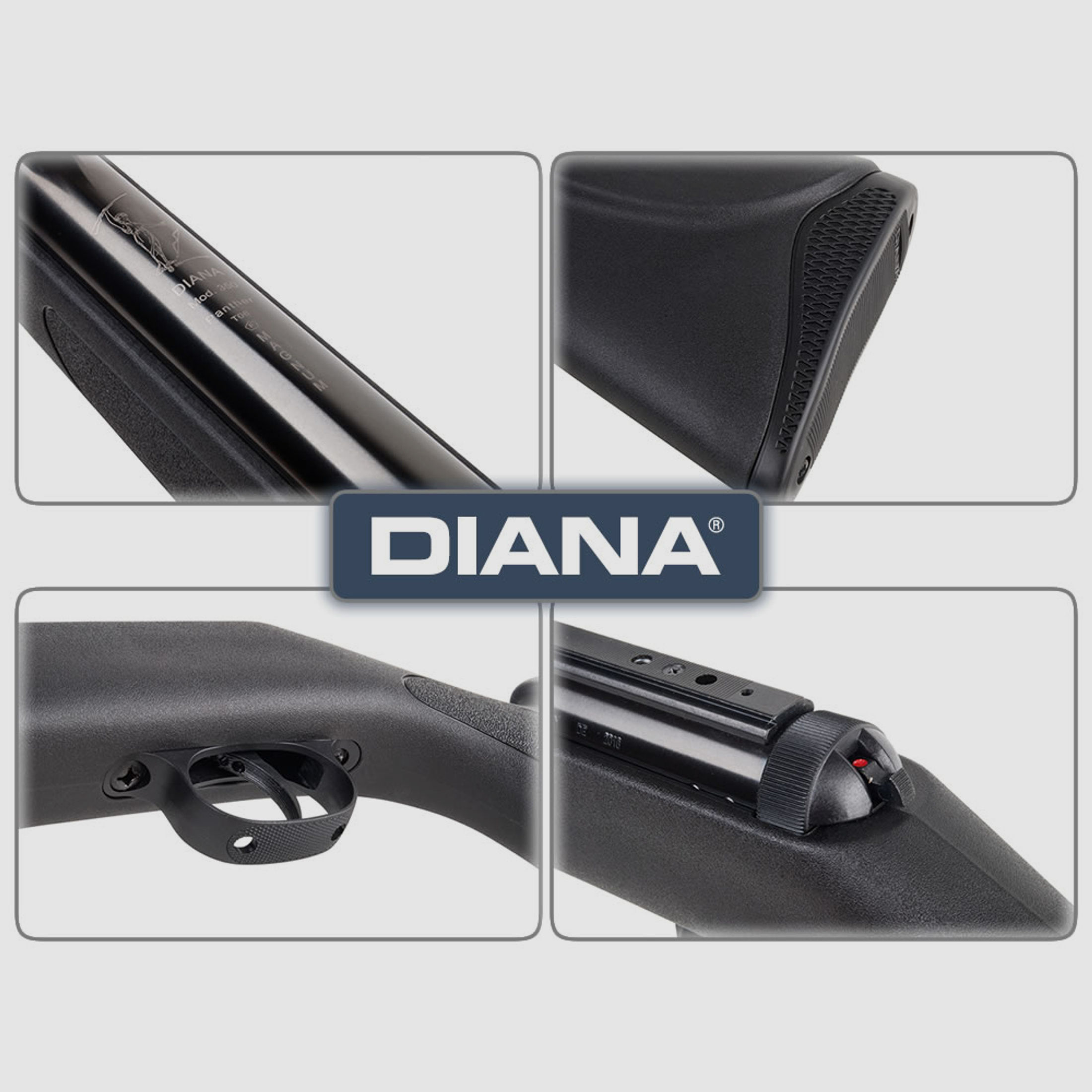 Knicklauf Luftgewehr Diana Panther 350 Magnum Kunststoffschaft schwarz Kaliber 4,5 mm (P18)