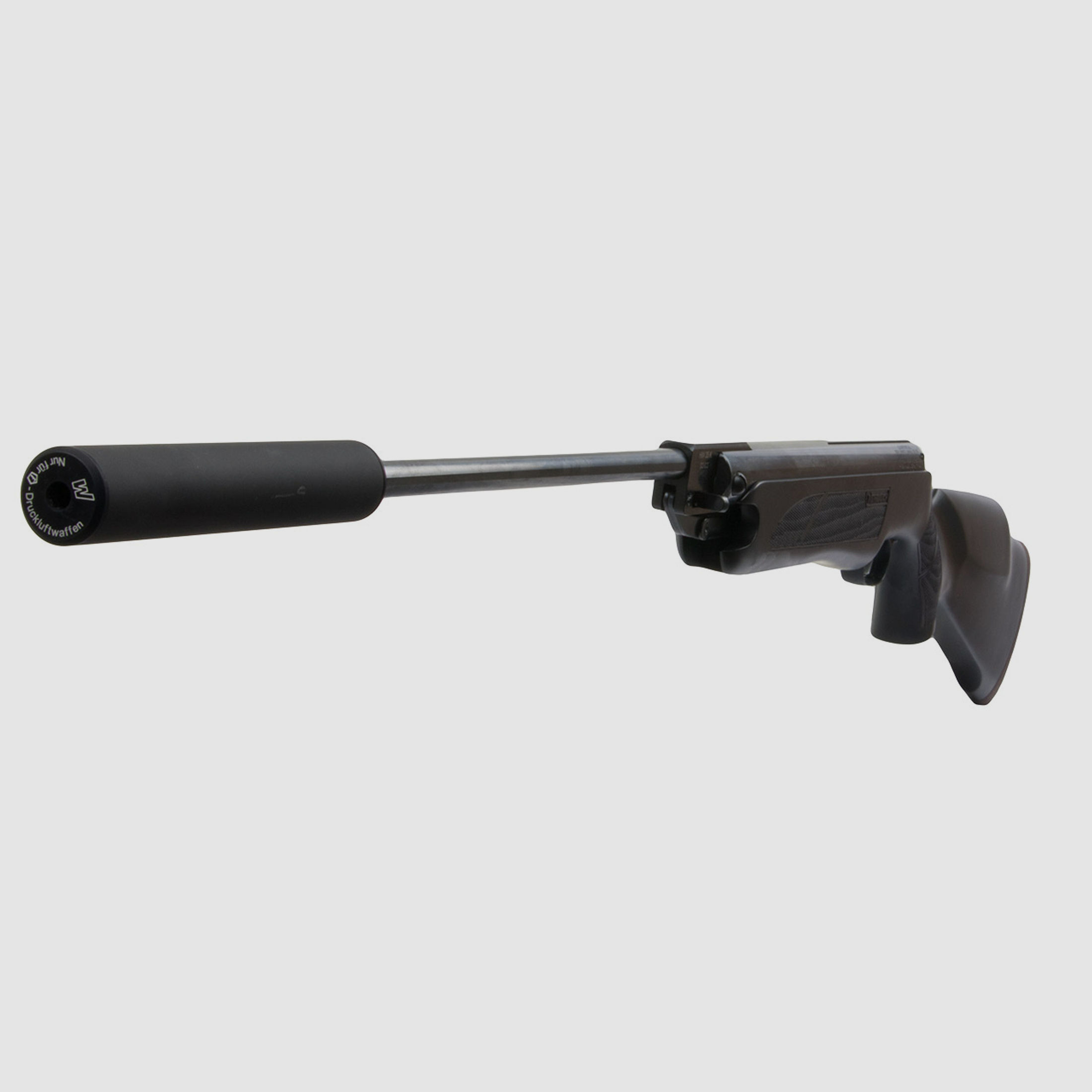 Knicklauf Luftgewehr Weihrauch HW 35 K Pure Black schwarzer Hartholzschaft mit Fischhaut SchalldĂ¤mpfer Kaliber 4,5 mm (P18)