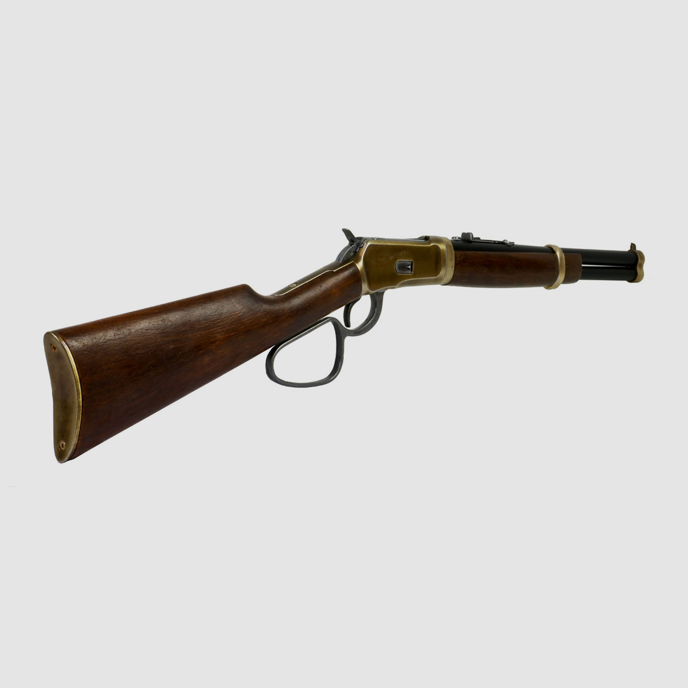 Deko Westerngewehr Kolser Winchester Mod. 92 Carbine USA 1892 voll beweglich LĂ¤nge 82 cm messing