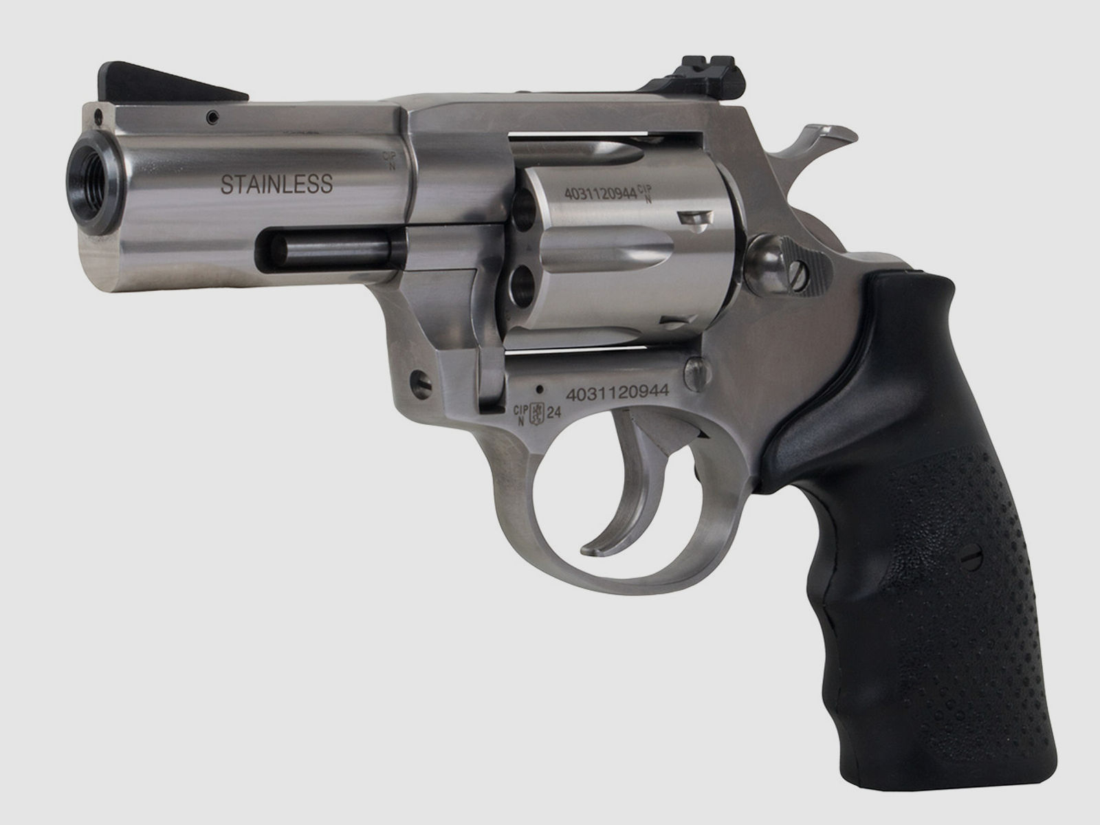 Schreckschuss Revolver Steel Cop S Tac Edelstahl 3 Zoll Vollstahl Kaliber 9 mm R.K. (P18)