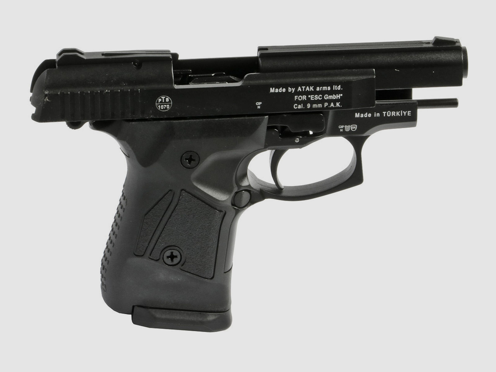 Schreckschuss Pistole Zoraki 914 schwarz PTB 1070 Kaliber 9 mm P.A.K. (P18) + 50 Schuss
