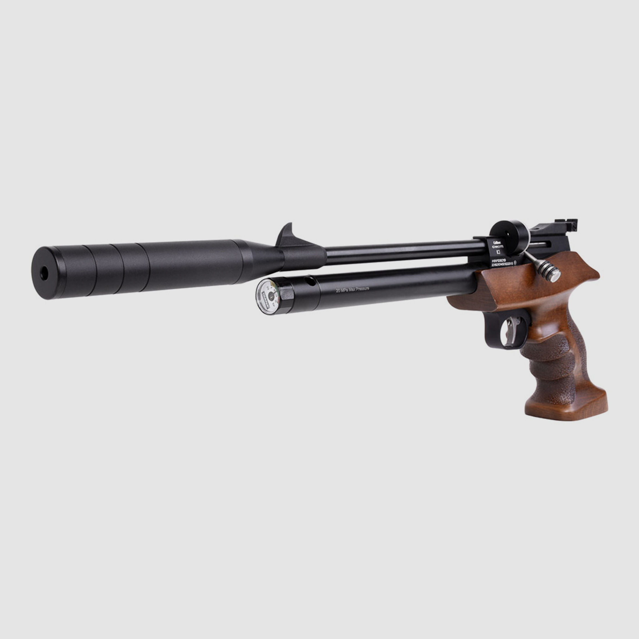 Pressluftpistole Diana bandit Holz Matchgriff mit Fischhaut SchalldĂ¤mpfer Kaliber 5,5 mm Diabolo (P18)