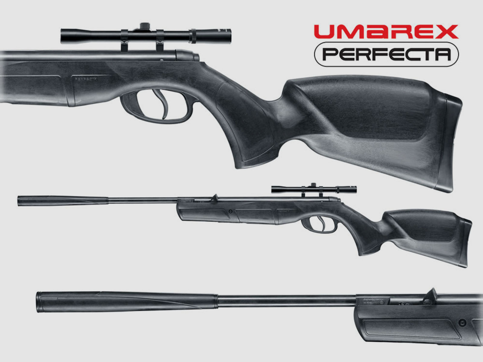 Kipplauf Luftgewehr Umarex Perfecta RS26 Set mit Zielfernrohr 4x20 Absehen 8 Kaliber 4,5 mm (P18)