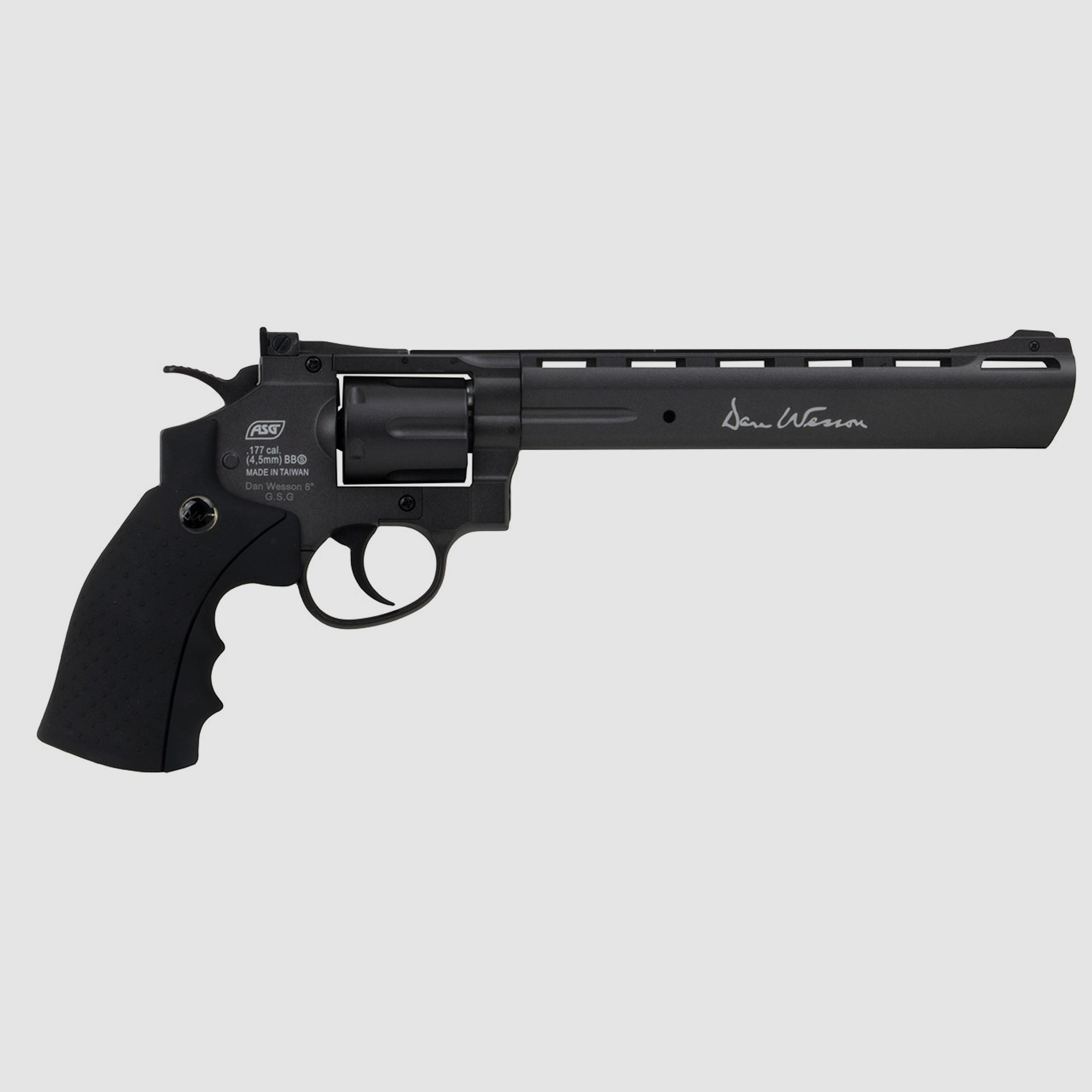CO2 Revolver Dan Wesson 8 Zoll schwarz Kaliber 4,5 mm BB (P18)