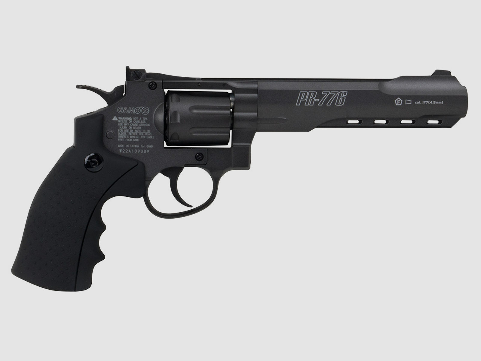 CO2 Revolver Gamo PR-776 Vollmetall Set mit Tasche und ZubehĂ¶r Kaliber 4,5 mm (P18)
