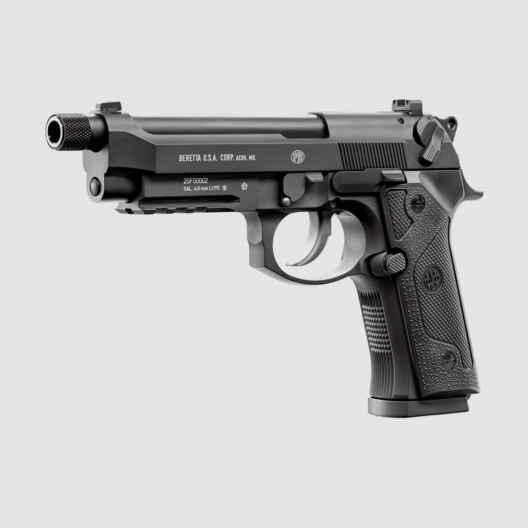 CO2 Pistole Beretta  M9A3 FM schwarz Vollmetall Blowback Kaliber 4,5 mm BB (P18)