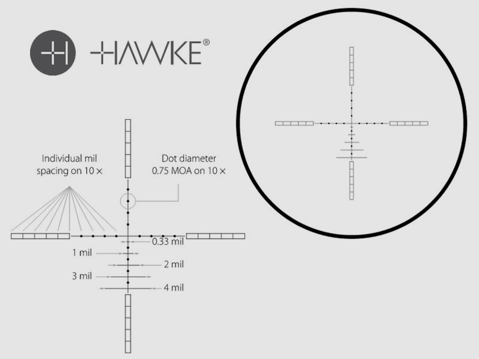 Zielfernrohr Hawke Airmax 3-9Ă—40 AMX, 1 Zoll Tubus, AMX Absehen unbeleuchtet