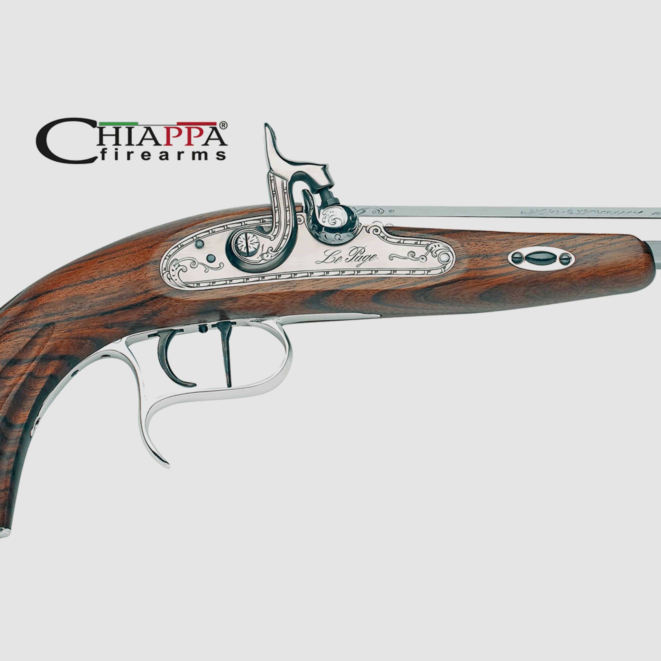 Vorderlader-Pistole Chiappa Napoleon Le Page, cal .45, 10 Zoll LauflĂ¤nge, white (P18)