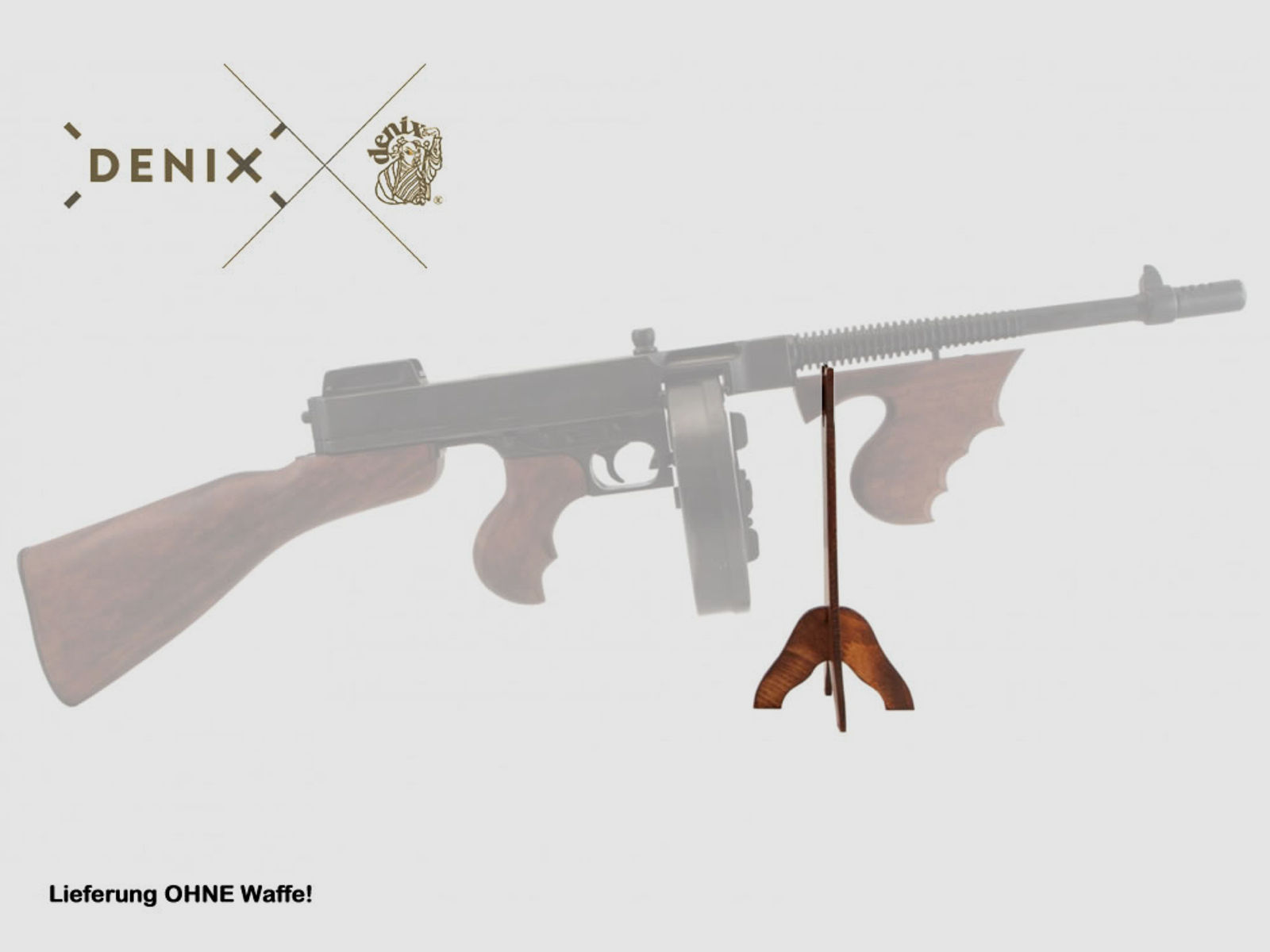 DENIX HolzstĂ¤nder fĂĽr Langwaffen wie Thompson M1928, AK47, MP40 uam.