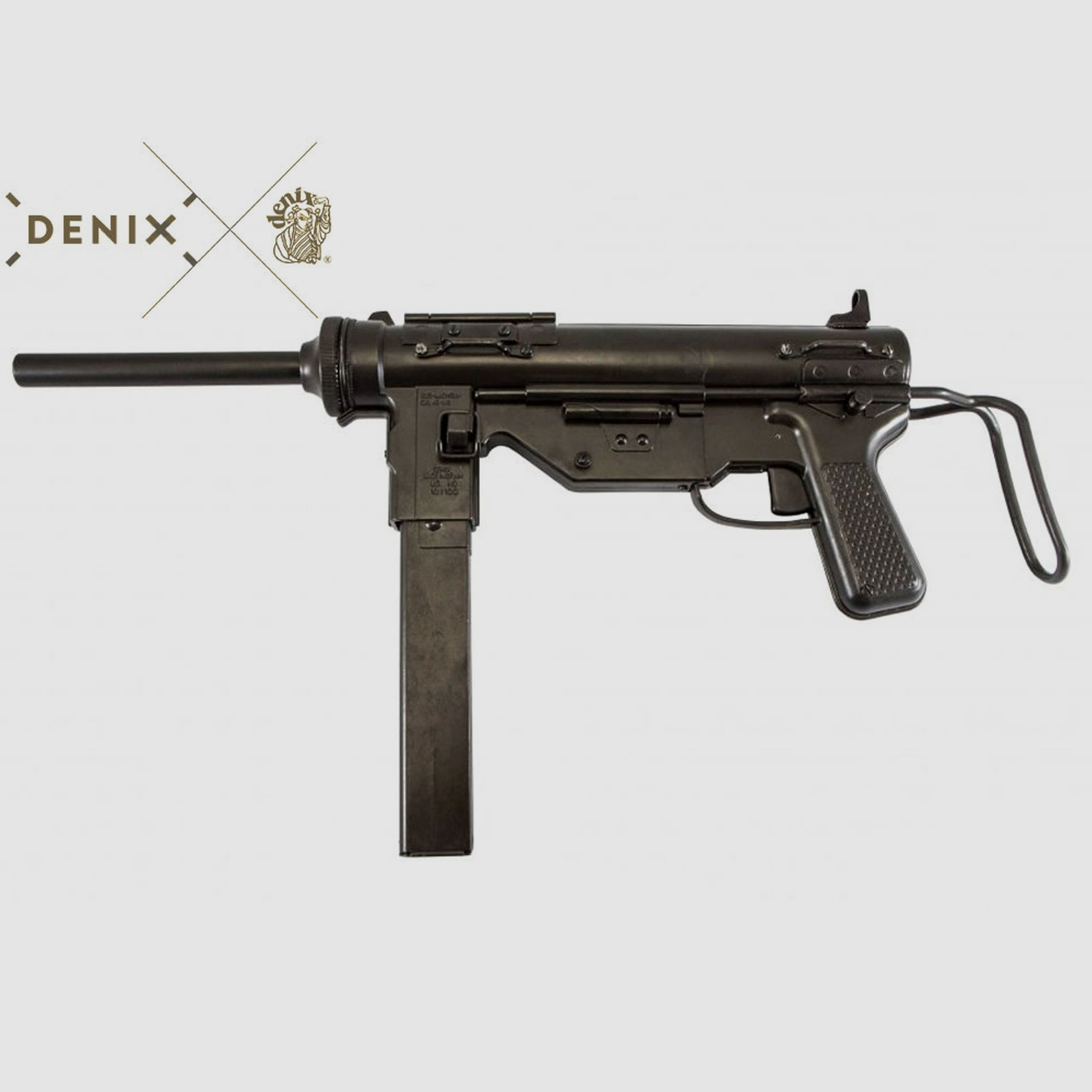 DENIX Deko Machinenpistole M3 Grease Gun, USA 1942, 2. Weltkrieg, 59 cm