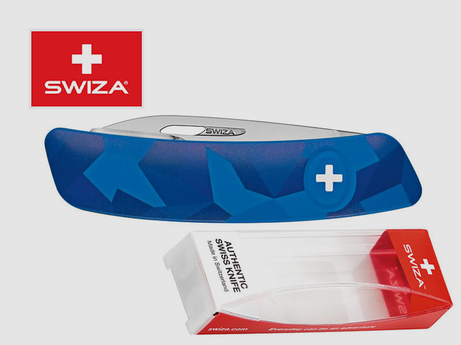 SWIZA Schweizer Messer FILIX D03 CAMO URBAN BLUE, Edelstahl 440, 11 Funktionen, Korkenzieher