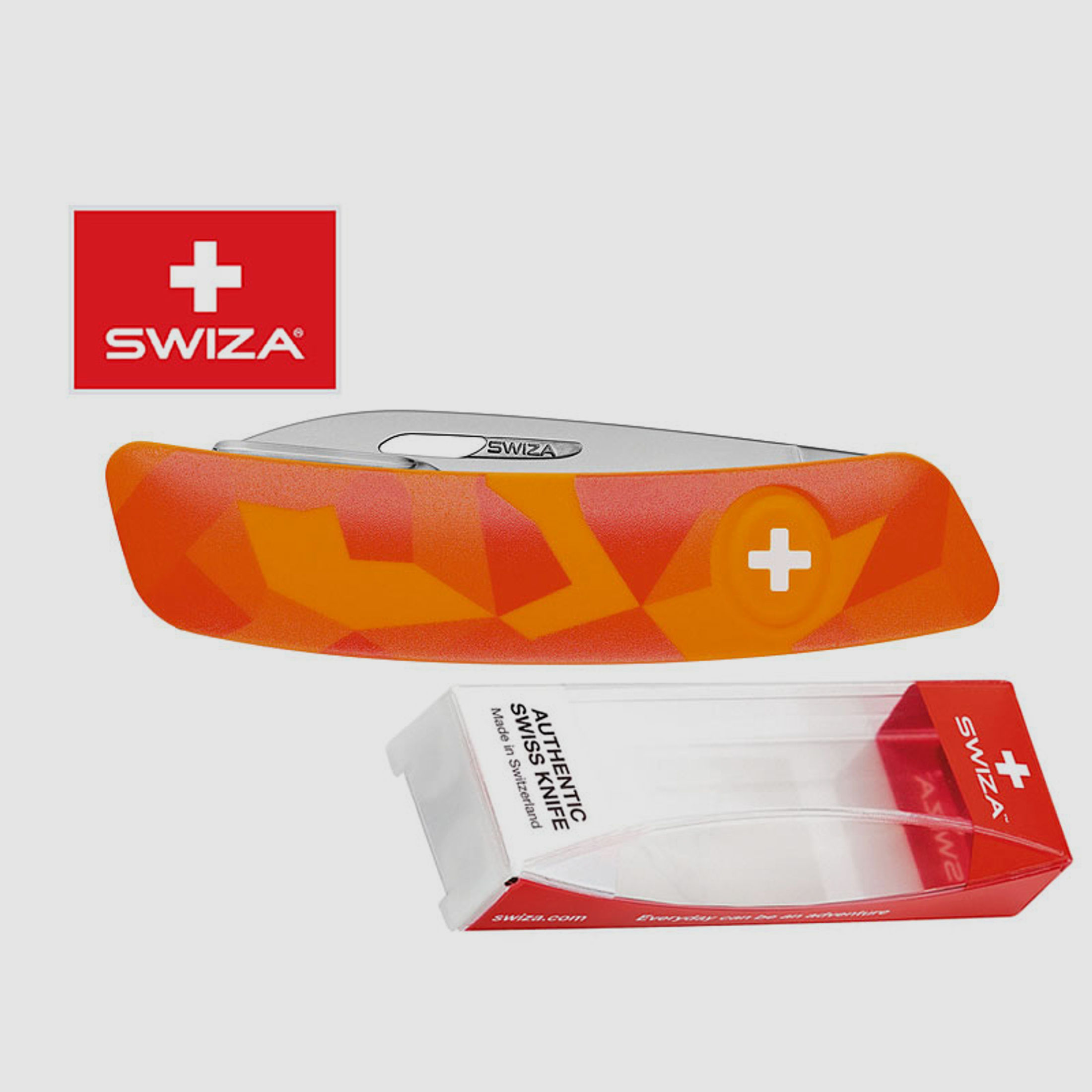 SWIZA Schweizer Messer FILIX D03 CAMO URBAN ORANGE, Edelstahl 440, 11 Funktionen, Korkenzieher