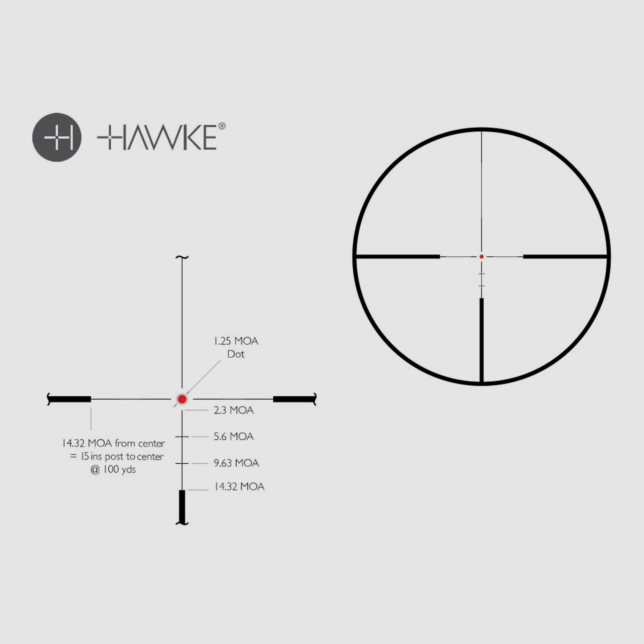 HAWKE Zielfernrohr ENDURANCE 30 WA, 3-12x56, Leuchtabsehen LR Dot (8x) IR